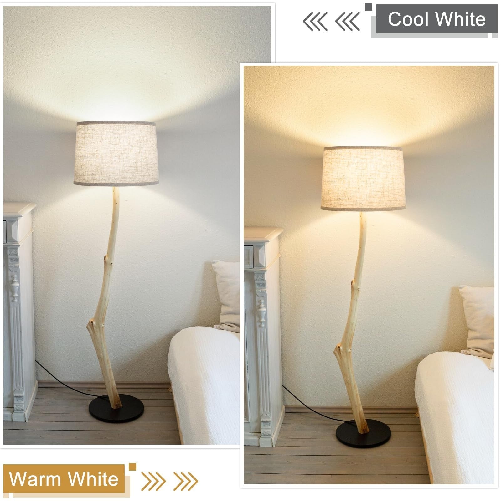 Set of 2 Beige Drum Lampshades, 11.6" Top x 12.6" Bottom, Natural Linen, Easy Fi2