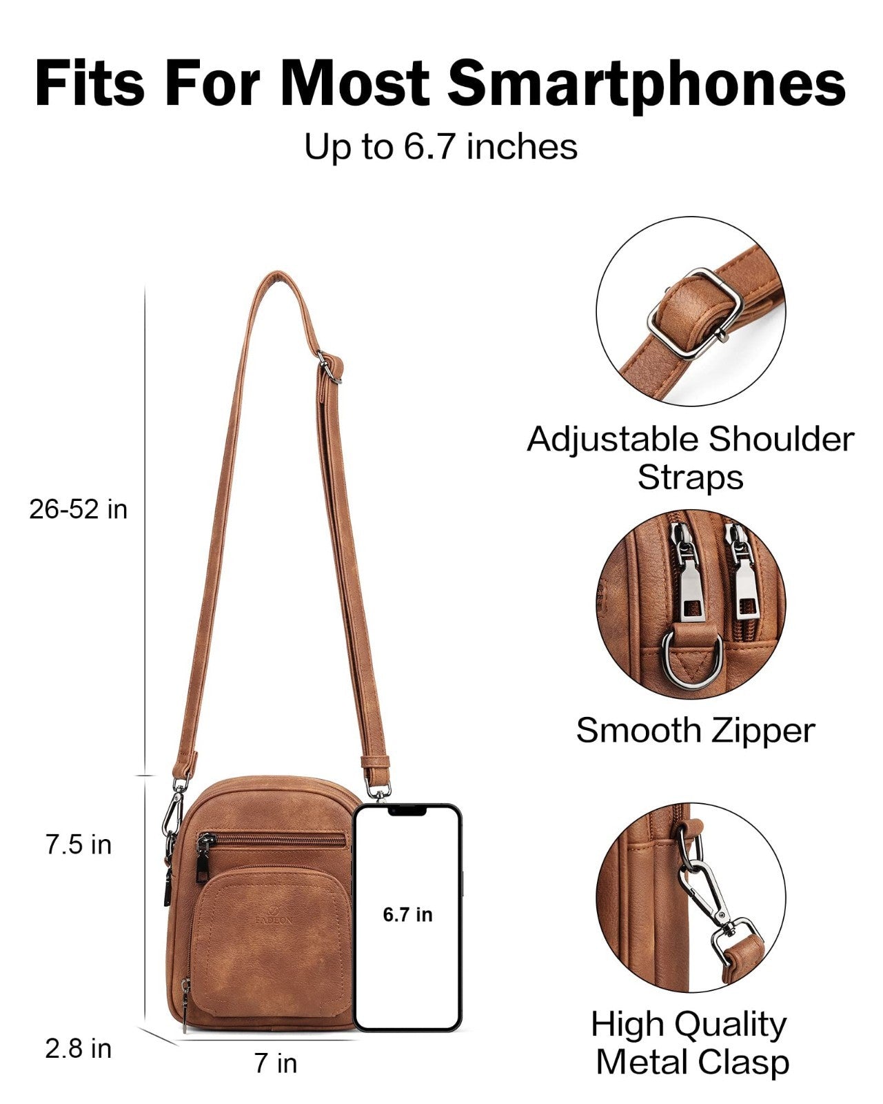 Stylish Small Crossbody Purses for Women, RFID Anti-Theft, 4 Card Slots3