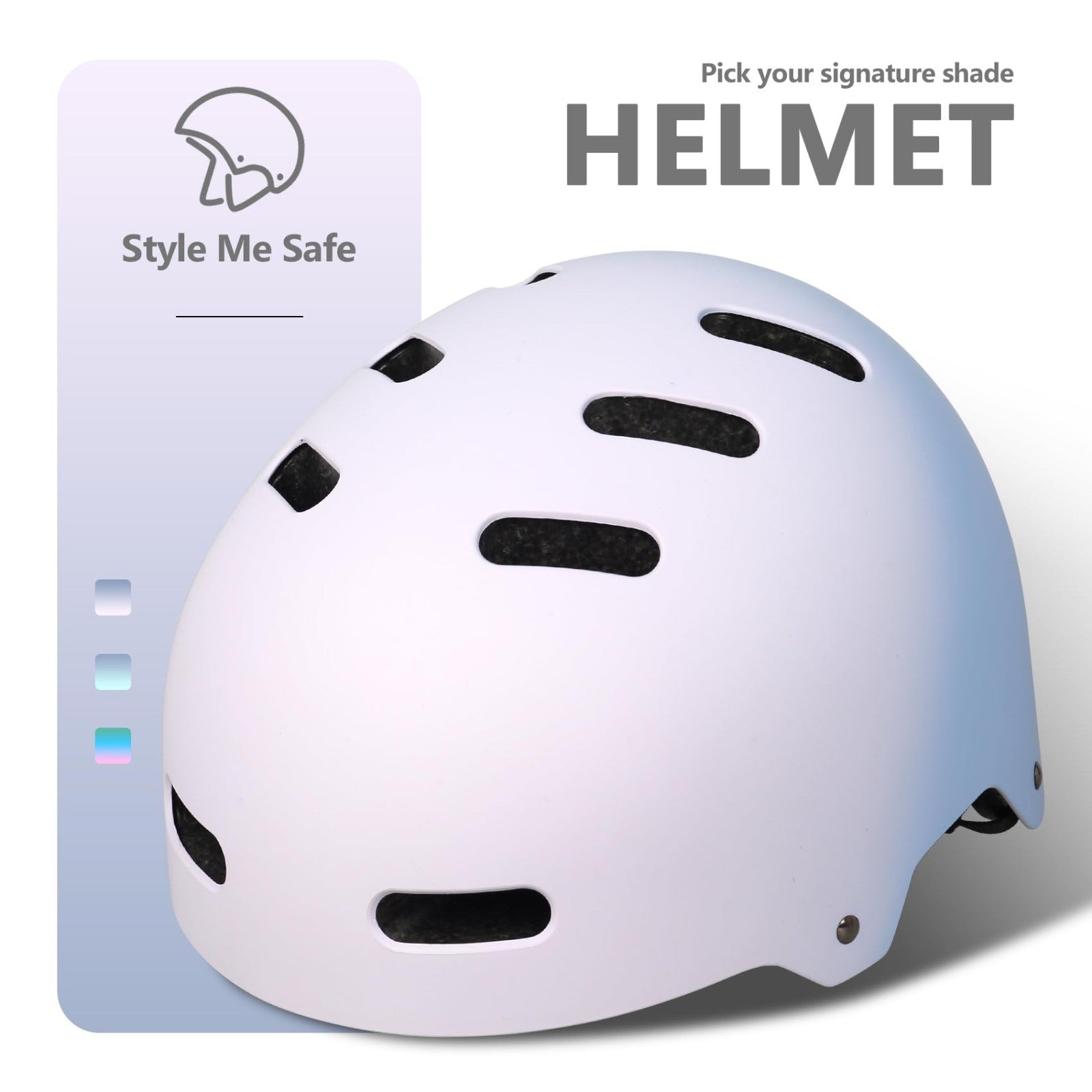 Multi-Sport Helmet for Skateboard, Bike, Scooter - Adjustable, Lightweight, Vent3