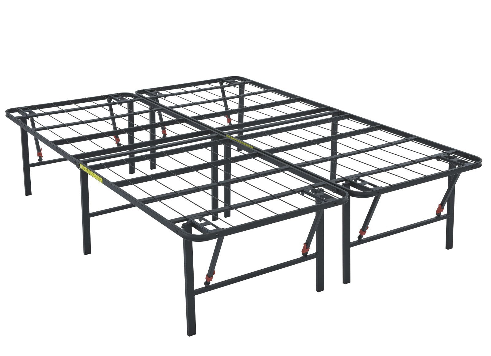 Sturdy Full Size Bed Frame with Storage, Foldable Metal Platform, 18" High, Tool1