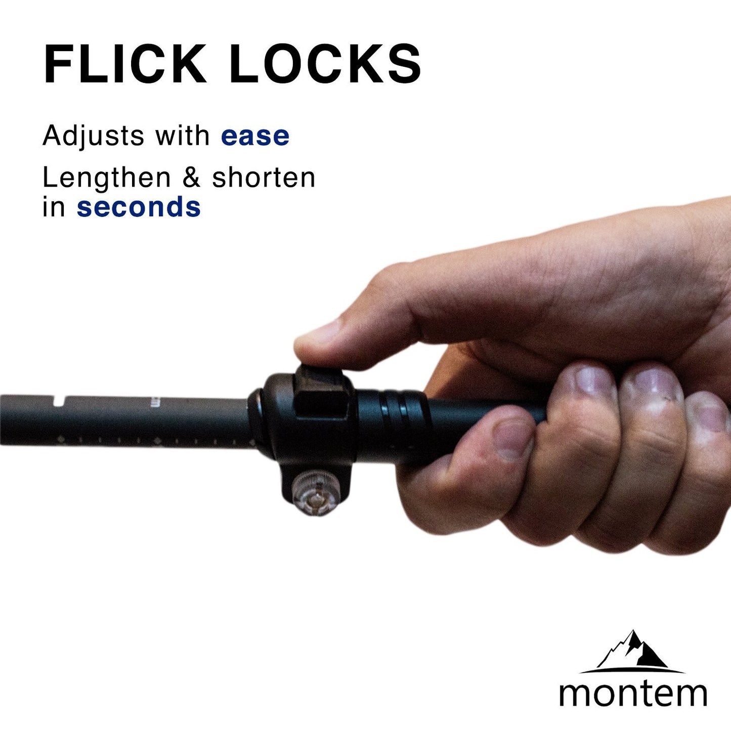 Collapsible Lightweight Hiking Poles - Quick Lock, Weather-Resistant, 2-Pack4