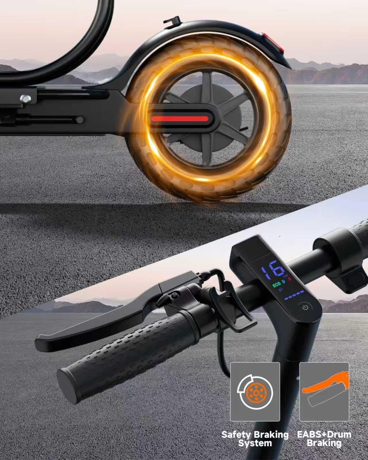 Foldable Electric Scooter, 350W-500W Motor, 9-22 MPH, 10-41 Miles Range, Dual Su5