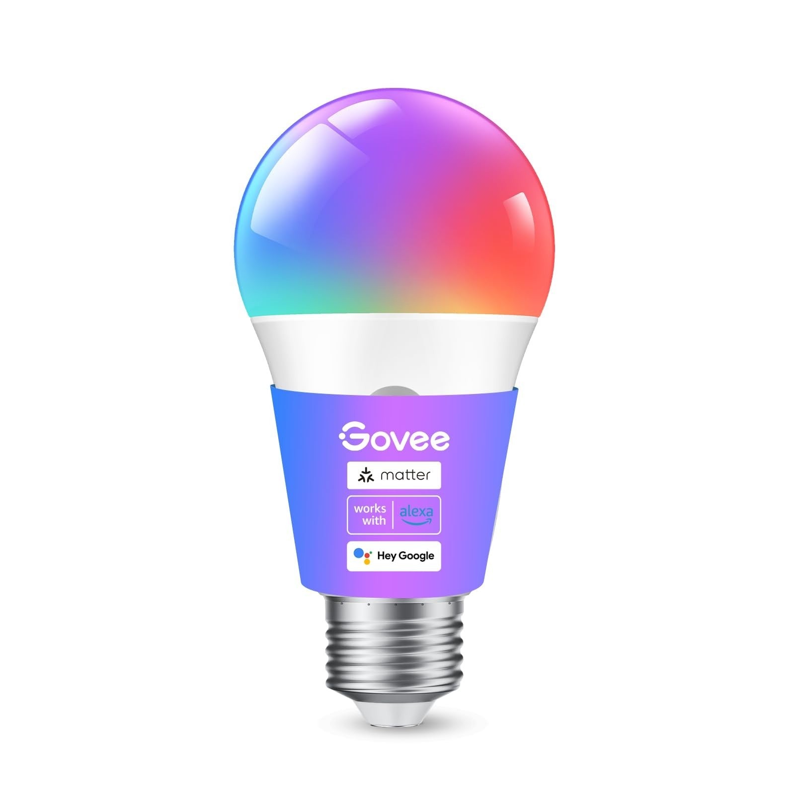 Color Changing Smart LED Light Bulb, 800 LM, E26 Base, WiFi & Bluetooth, 16M Col1