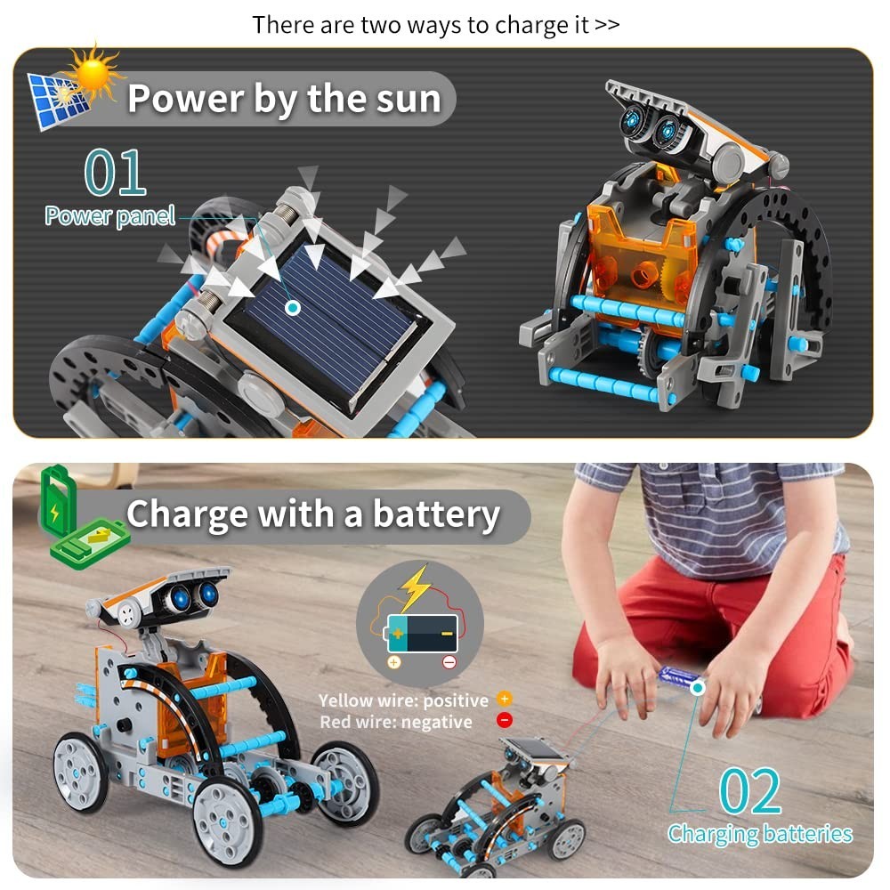 12 in 1 Solar Power Robot Building Kit   STEM Educational Toy for Kids 8 13, DIY4