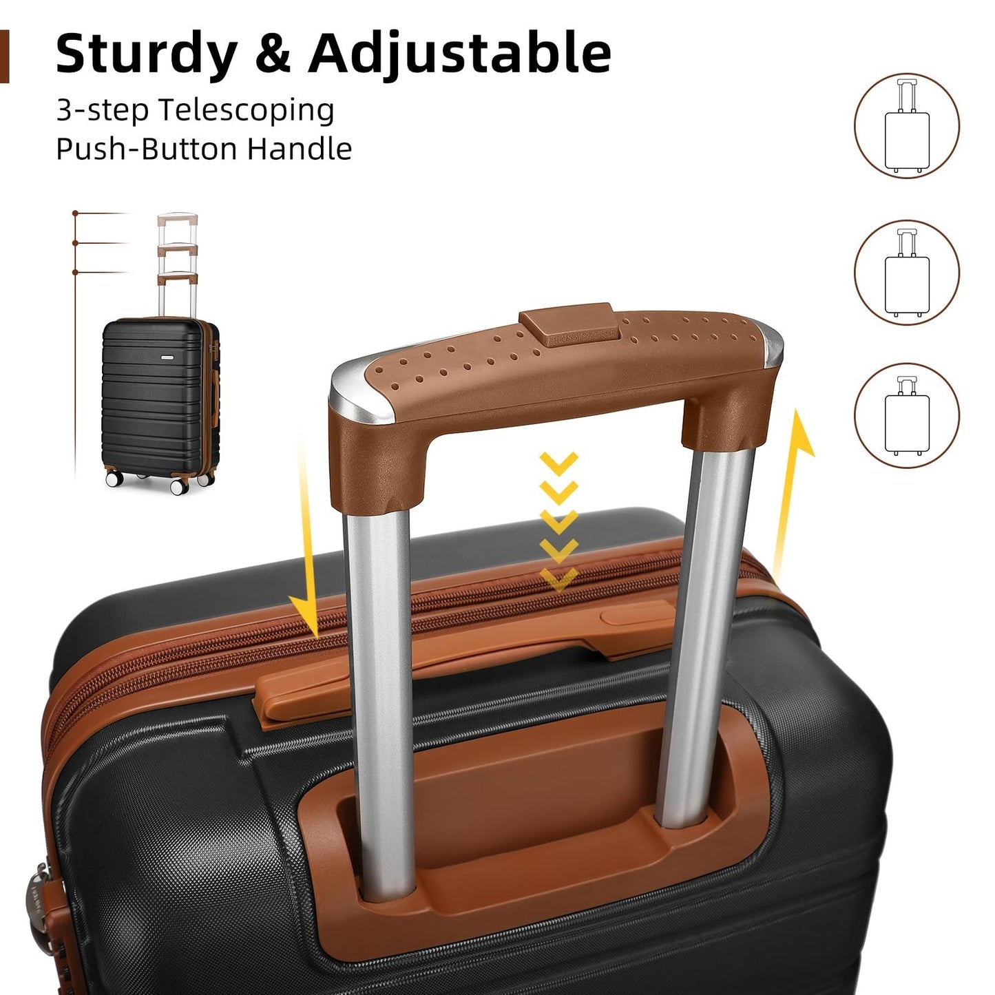 Expandable 6-Piece Luggage Set with 360° Wheels, TSA Lock, Lightweight Hardshell7