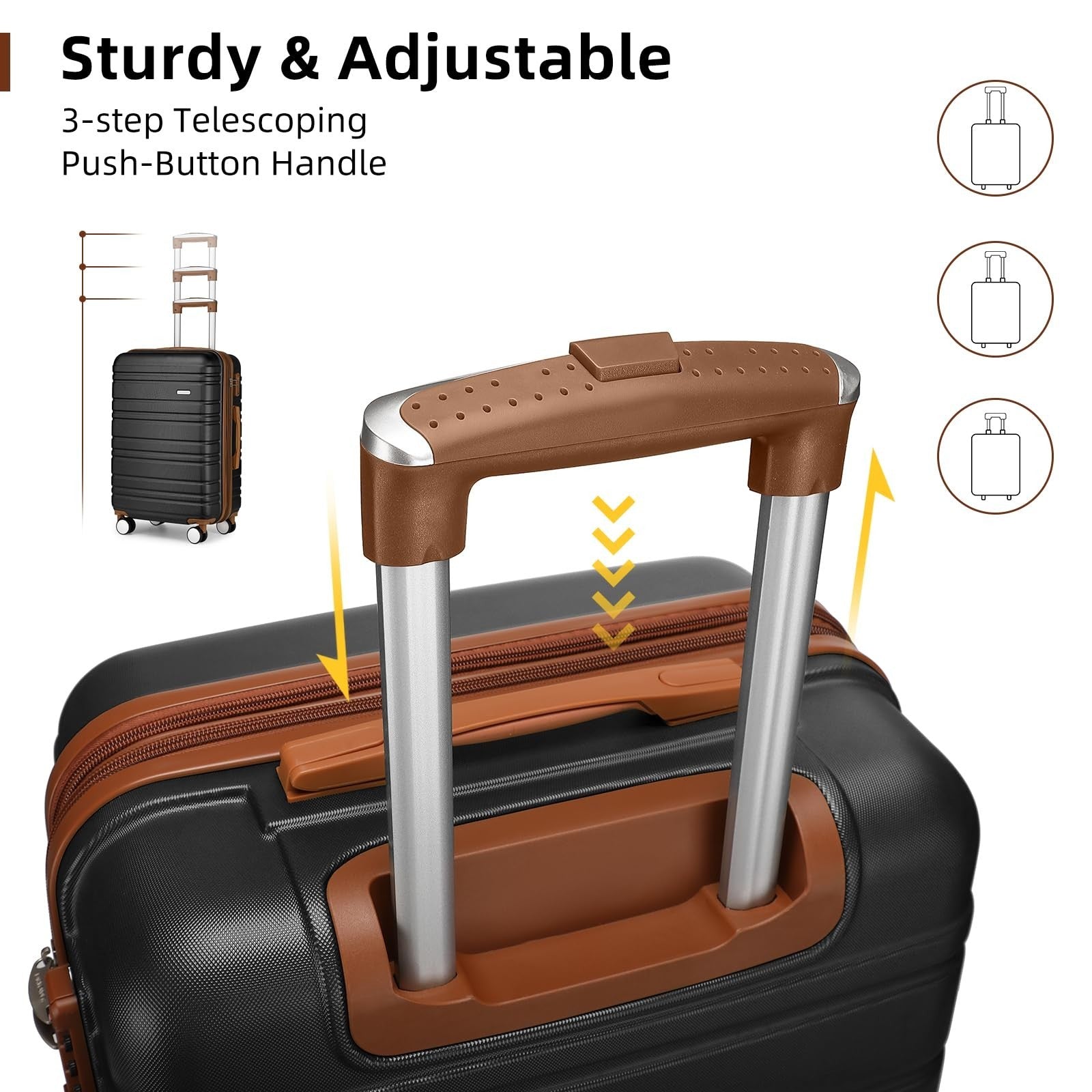 Expandable 6-Piece Luggage Set with 360° Wheels, TSA Lock, Lightweight Hardshell7