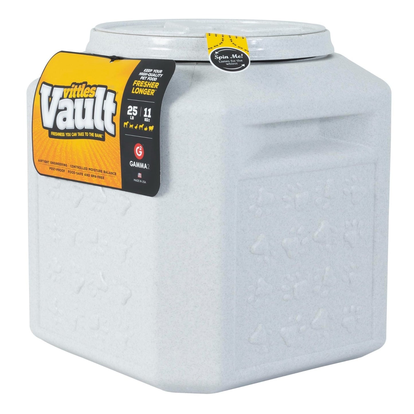 Pet Food Storage Container - Airtight Dog & Cat Food Bin, Holds 25lbs, USA Made1