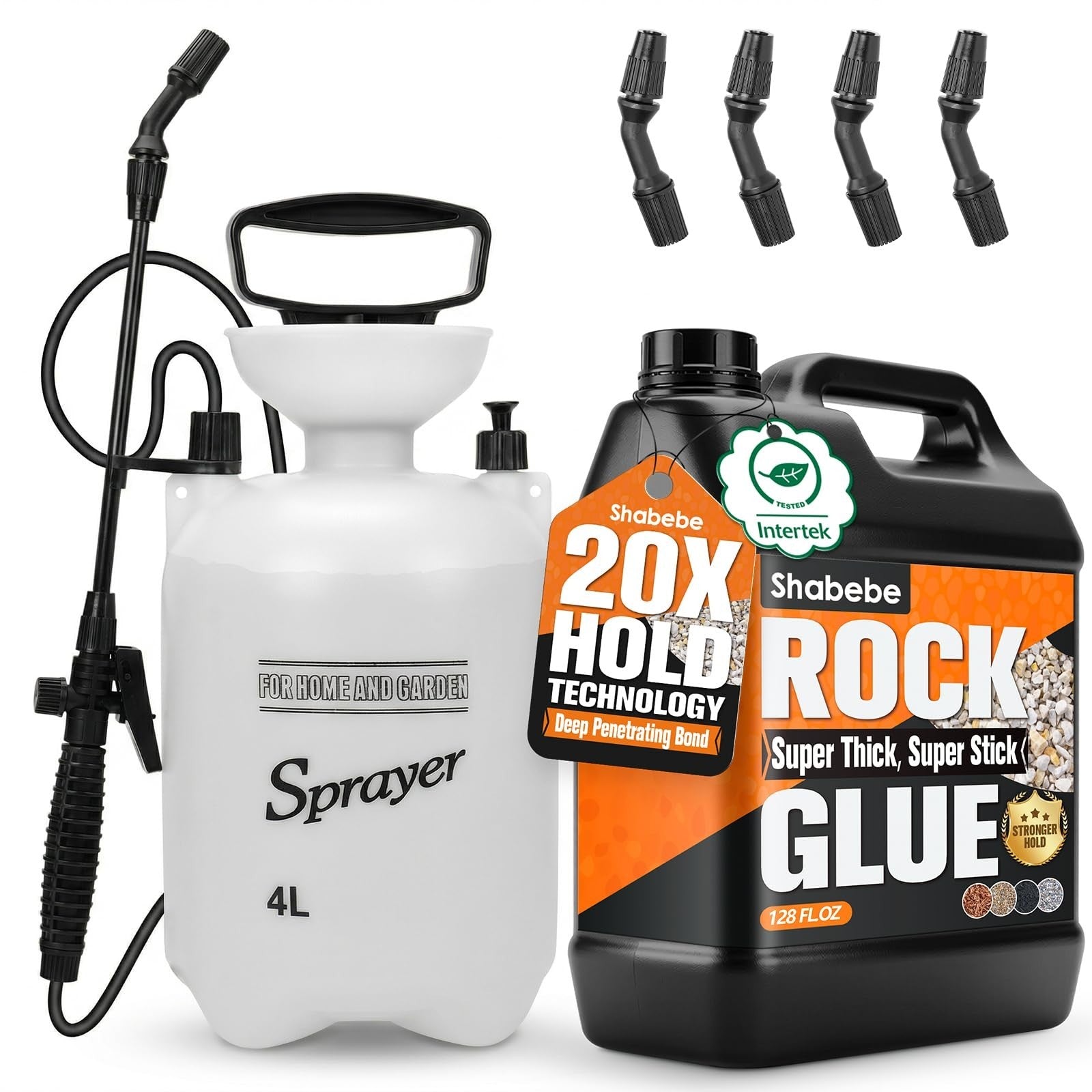 1 Gallon Landscape Adhesive, Ultra-Stick Mulch & Gravel Binder, Non-Toxic Spraye1