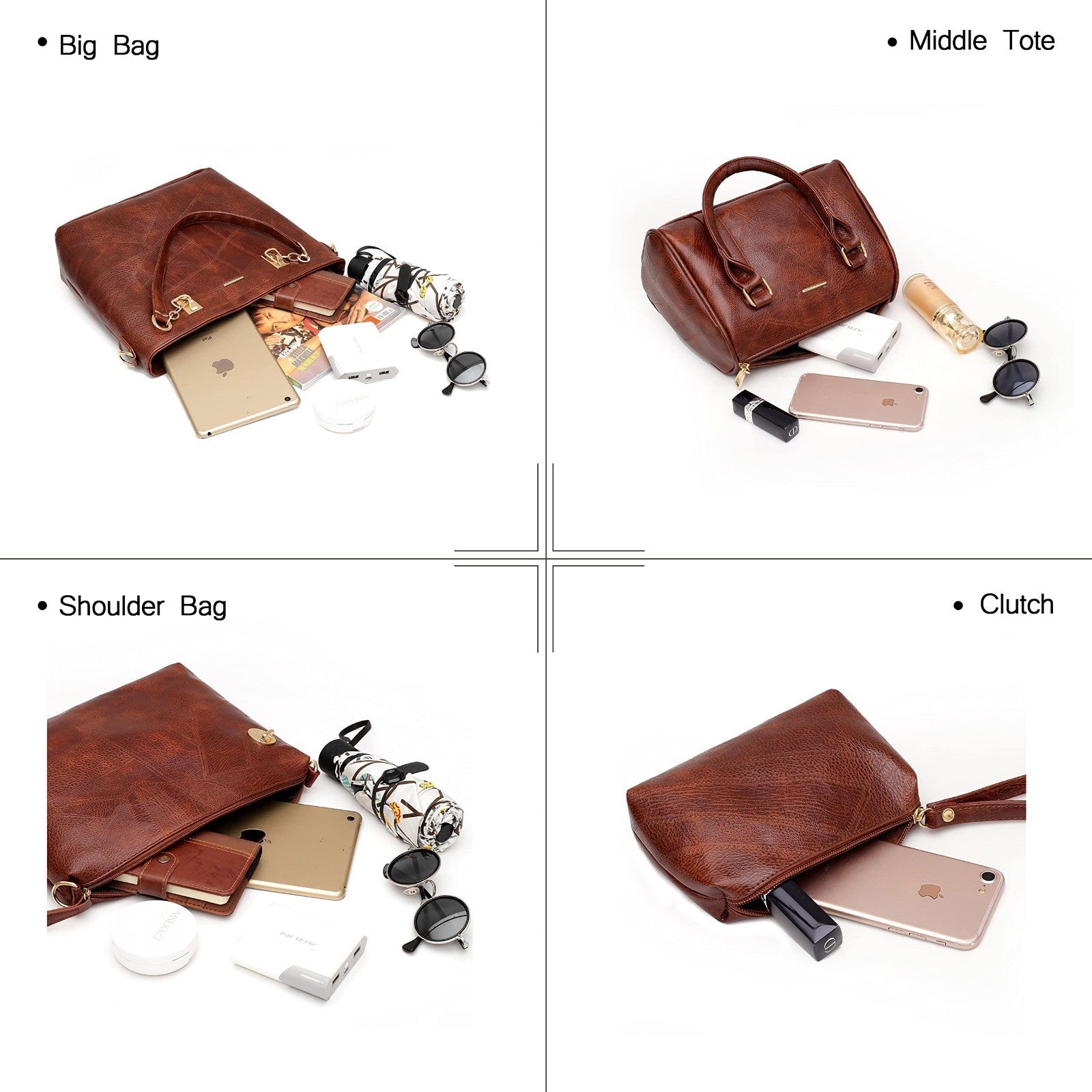 Stylish Designer Handbags for Women - Satchel Shoulder Tote Top Handle Purse4