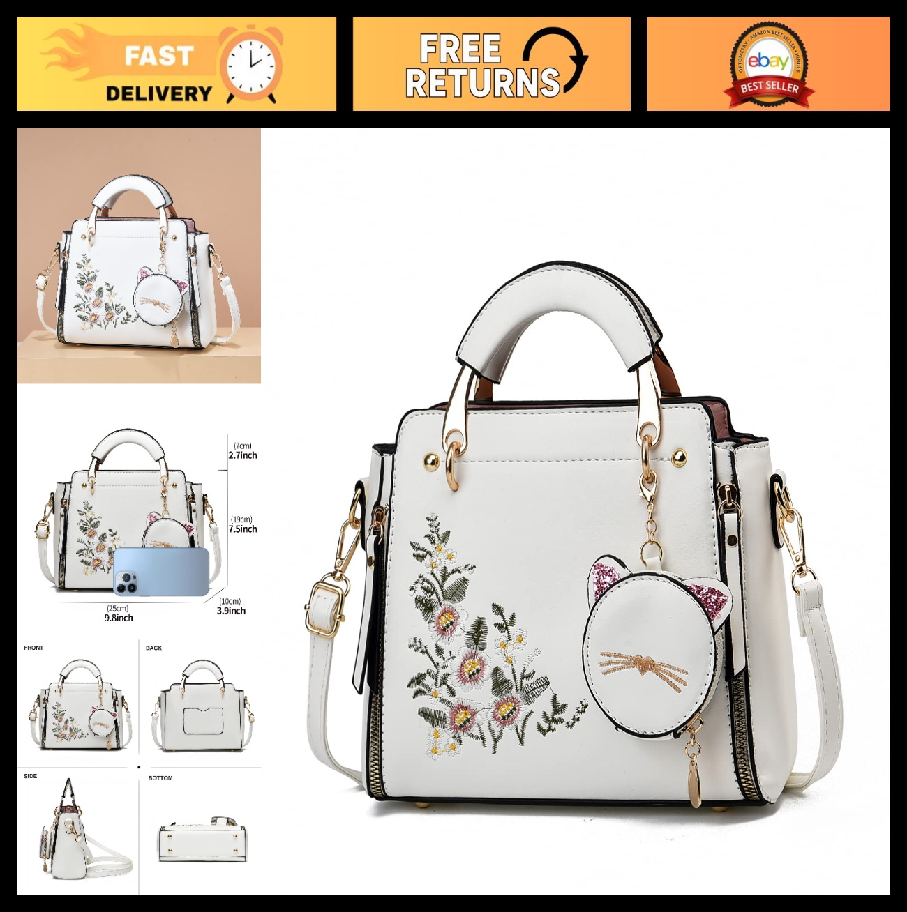 Stylish Women's Crossbody Handbags - Top Handle Satchel & Small Tote Bags0