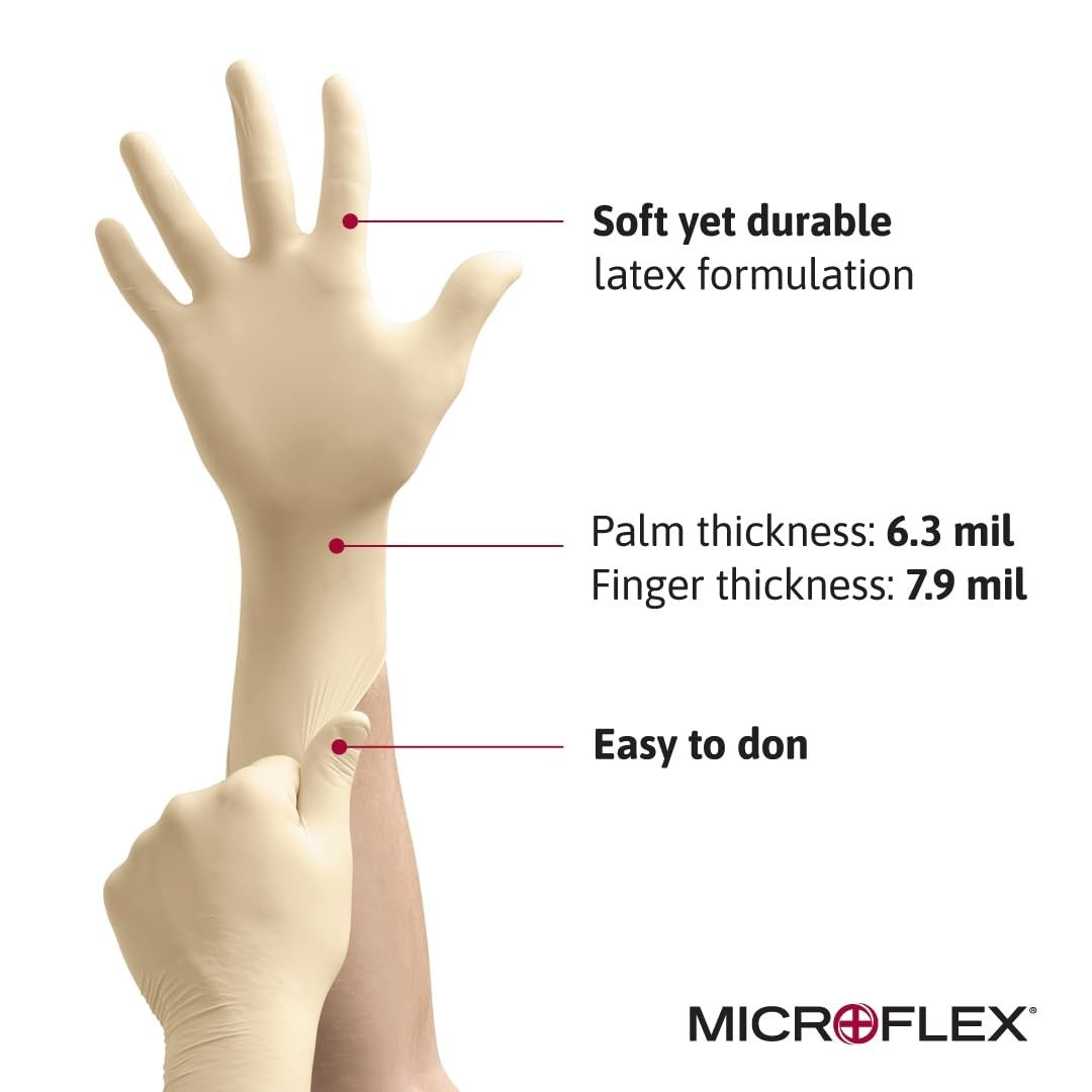 Disposable Latex Gloves - Large, Diamond Grip for Automotive & Healthcare - 10002