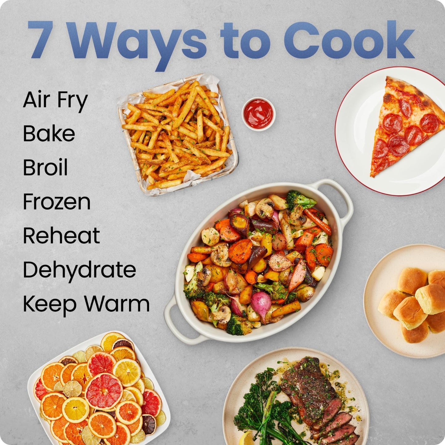 9 Qt Air Fryer   7 in 1 High Powered 450°F, XL Basket, Viewing Window, Crisp Res4