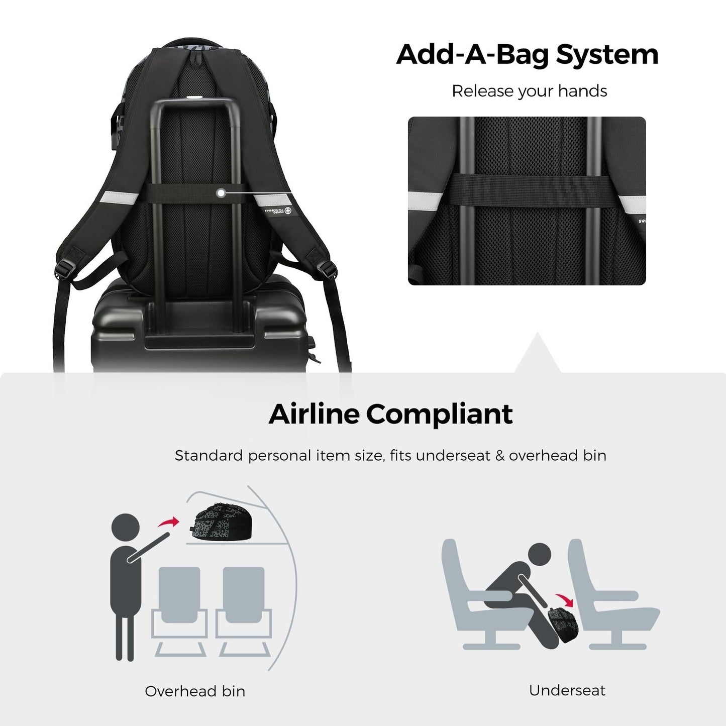 Stylish Gray Leopard Laptop Backpack with USB Charging Port & Water Resistant De7