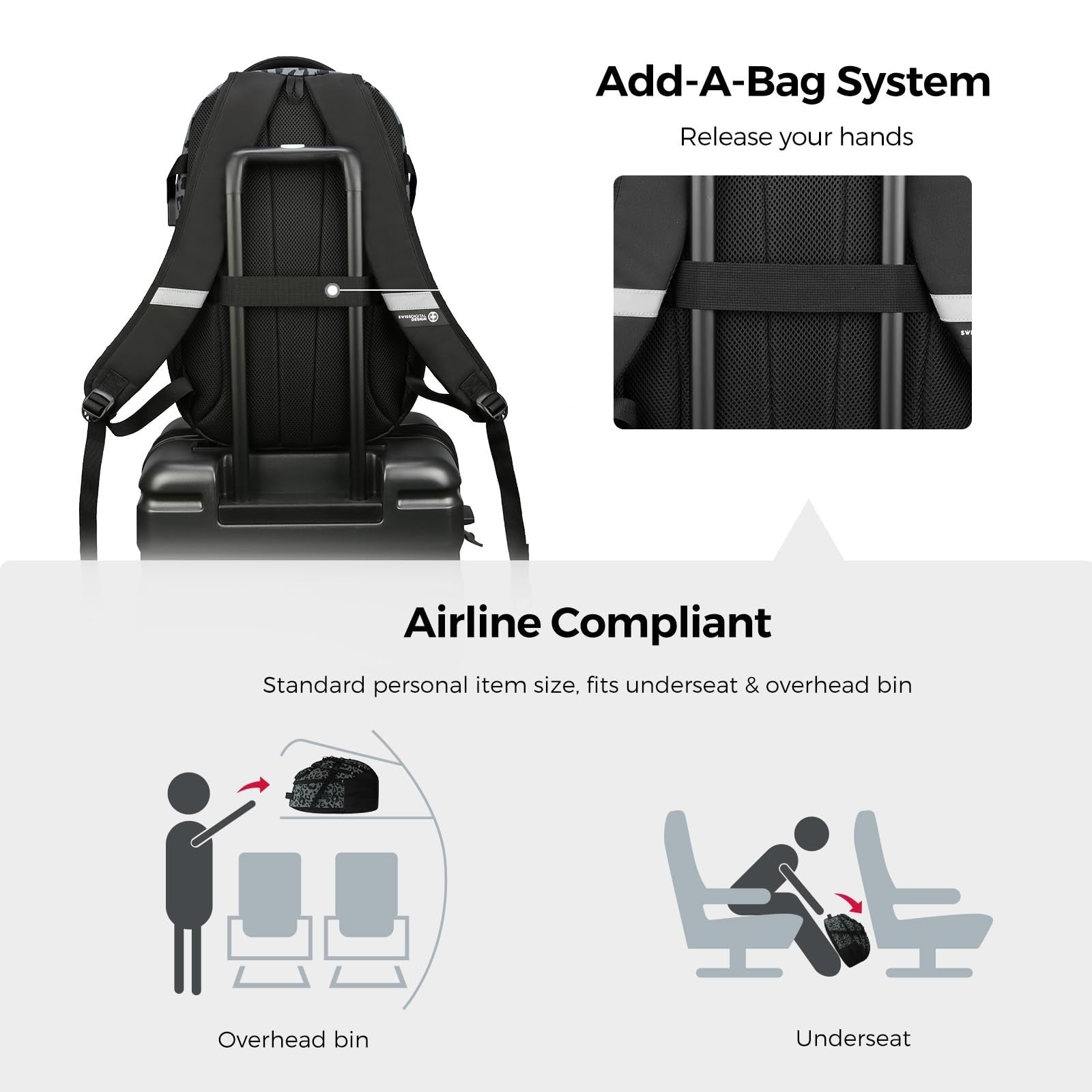 Stylish Gray Leopard Laptop Backpack with USB Charging Port & Water Resistant De7