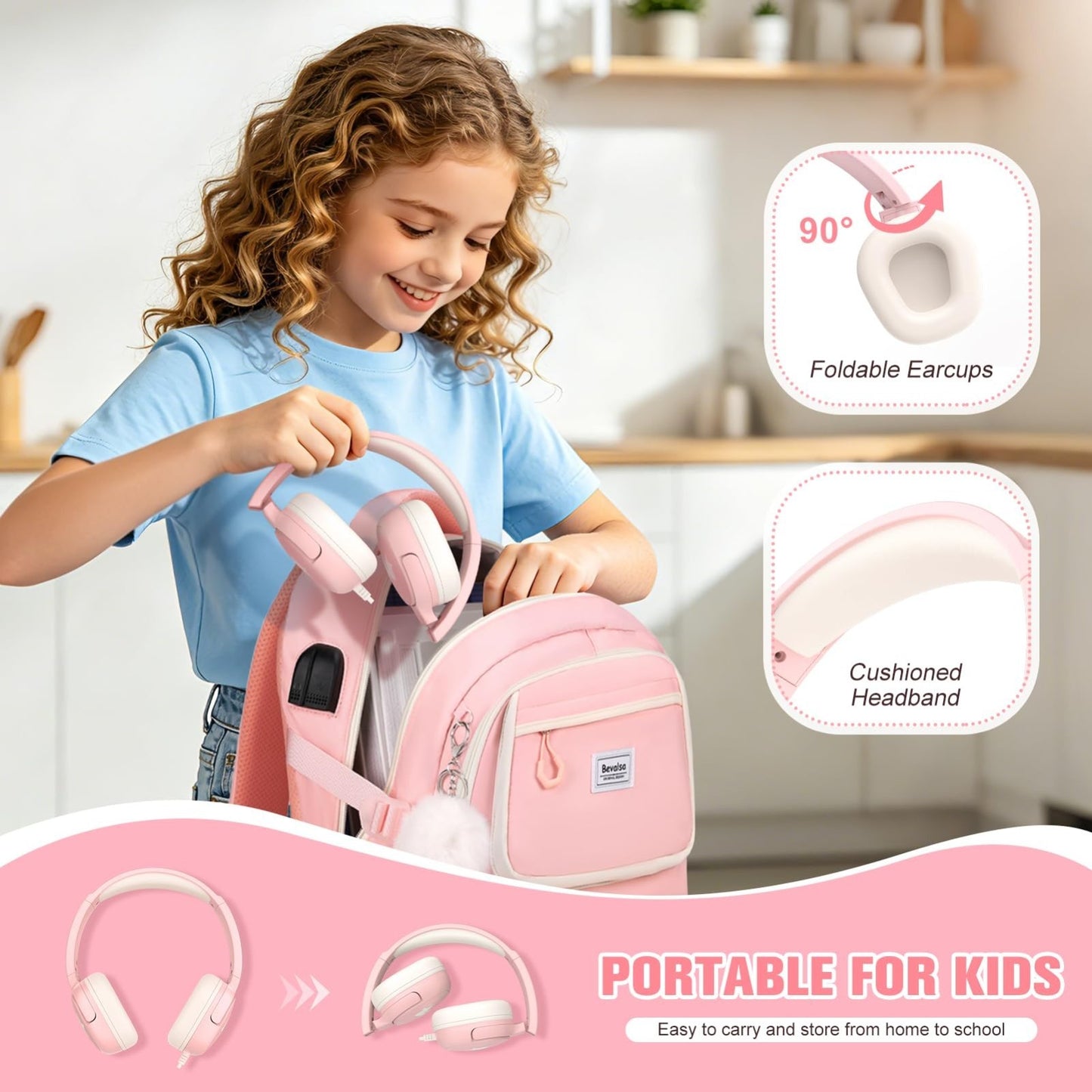 Cute Bow Backpack for Girls   School Bag with Lunch Bag & Pencil Case, Stylish &4
