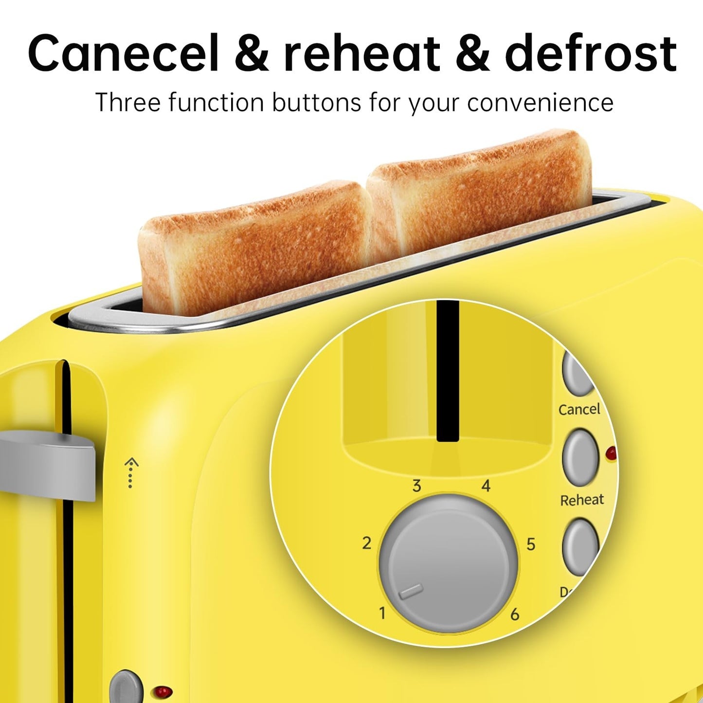 2-Slice Slim Toaster with Long Slot for Bagels & Artisan Bread, 6 Shade Settings5