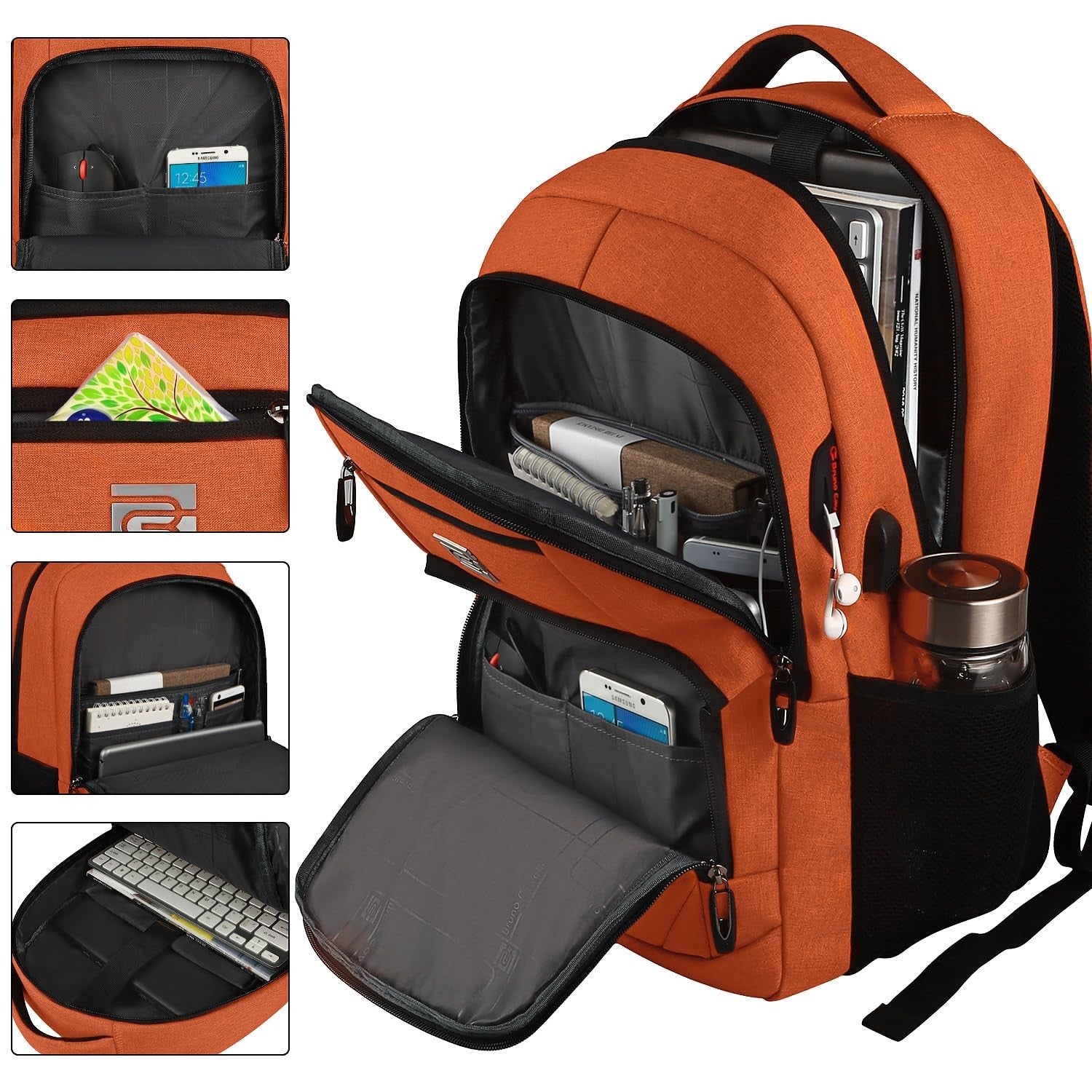 Slim Anti Theft Laptop Backpack for Business Travel & College   Waterproof Desig2