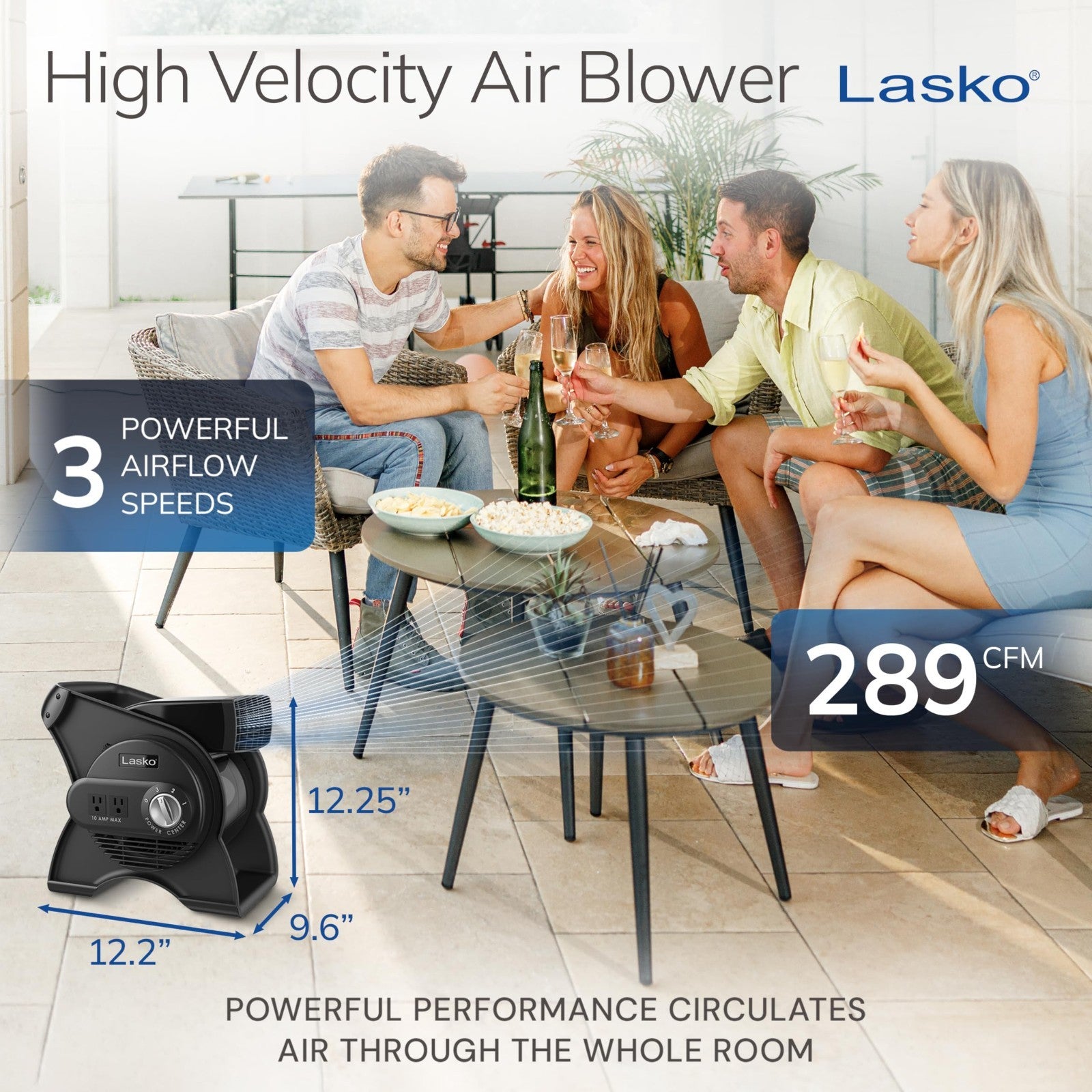 High Velocity Portable Utility Fan   Adjustable Air Mover for Home, Office, Gara2