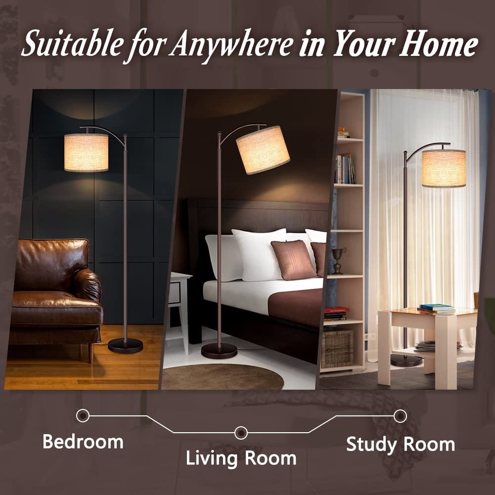 Industrial LED Floor Lamp   Tall Standing Light for Living Room, Bedroom, Office6