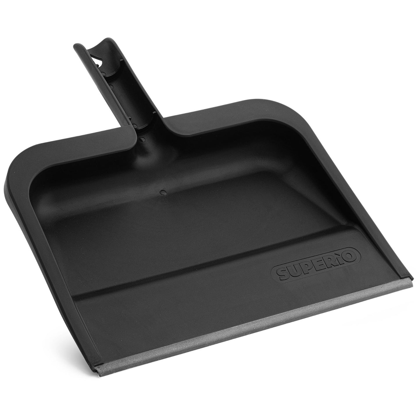 Durable 10-Inch Clip-On Dustpan with Rubber Lip & Comfort Grip Handle - Black1