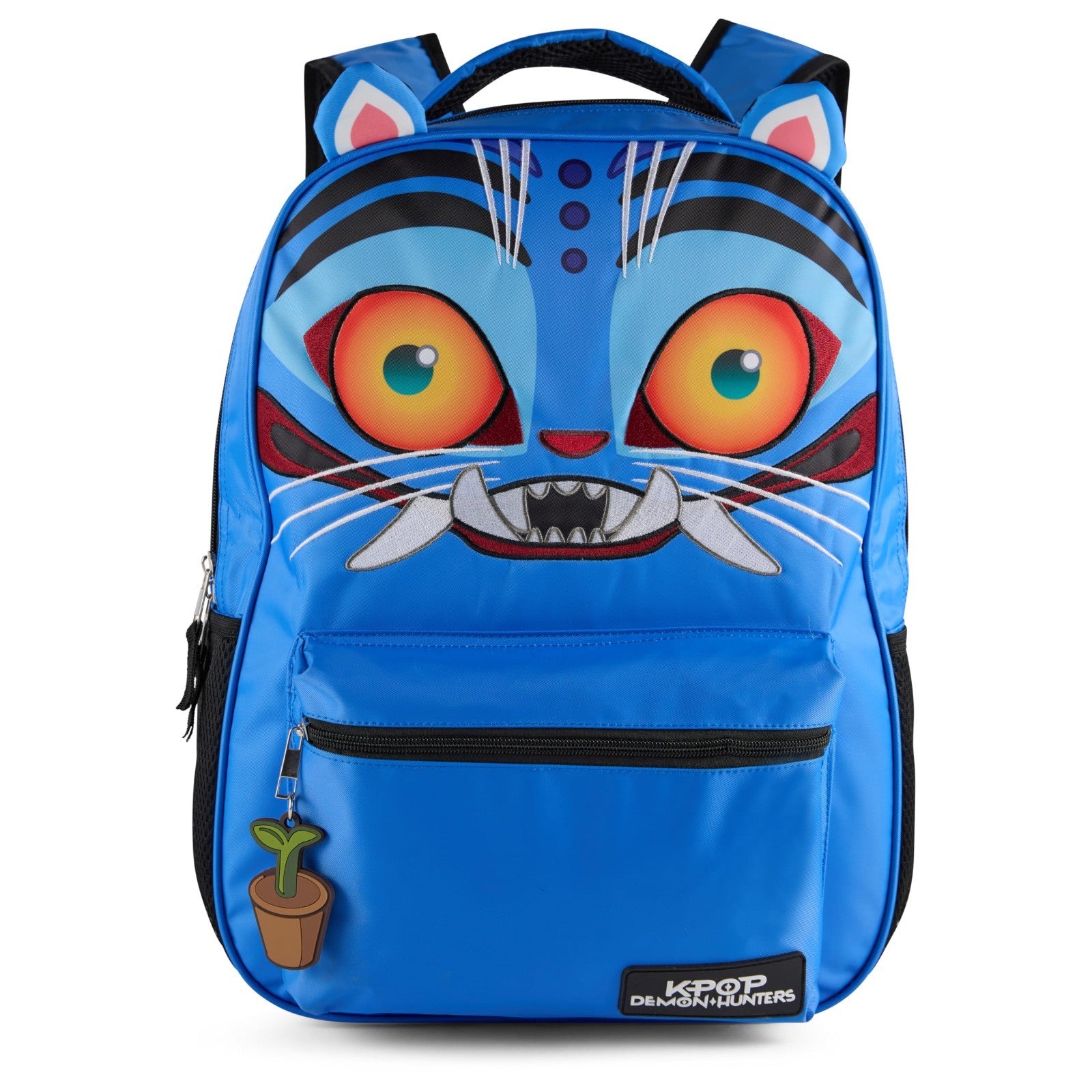 K Pop Demon Hunters 16" Girls Backpack   3D Ears, Embroidery, Rubber Charm1
