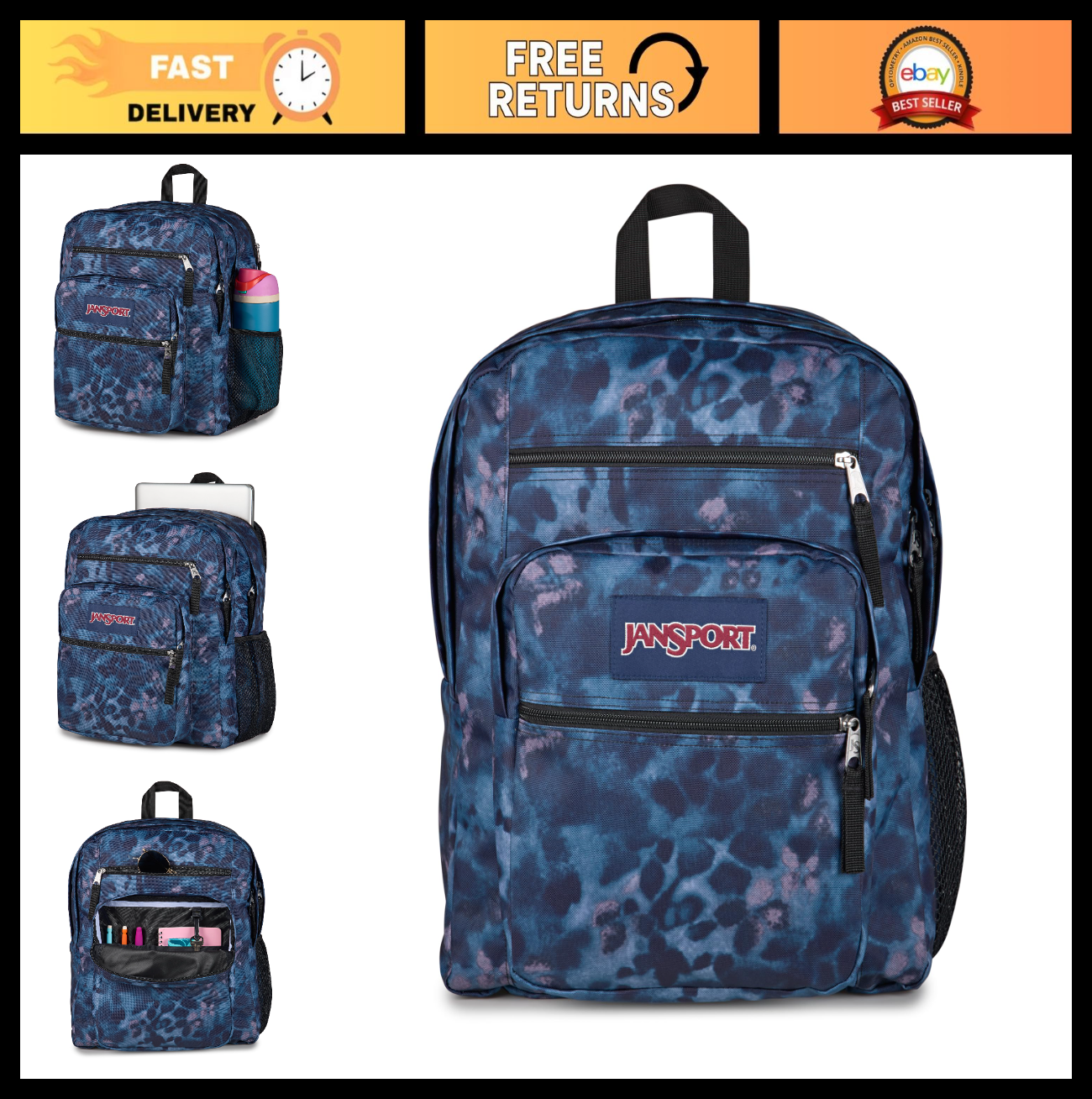 Laptop Backpack for 15” Laptop   Ergonomic, 2 Compartments, Haul Handle, Floral0
