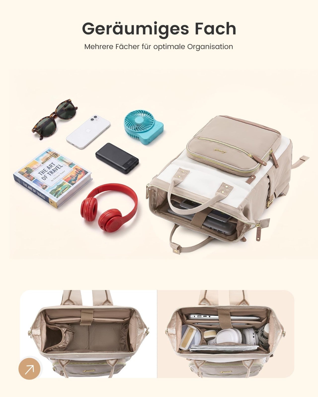 Large Capacity Laptop Backpack for Women   15.6" Waterproof Work Bag, Travel & S3