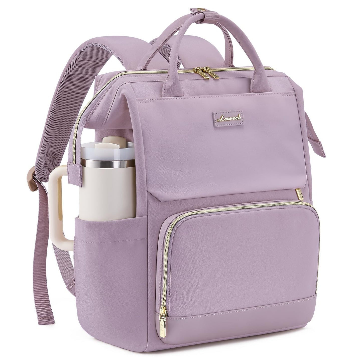 Stylish Laptop Backpack for Women   Travel, Work, Nurse, Teacher, Tumbler Holder1