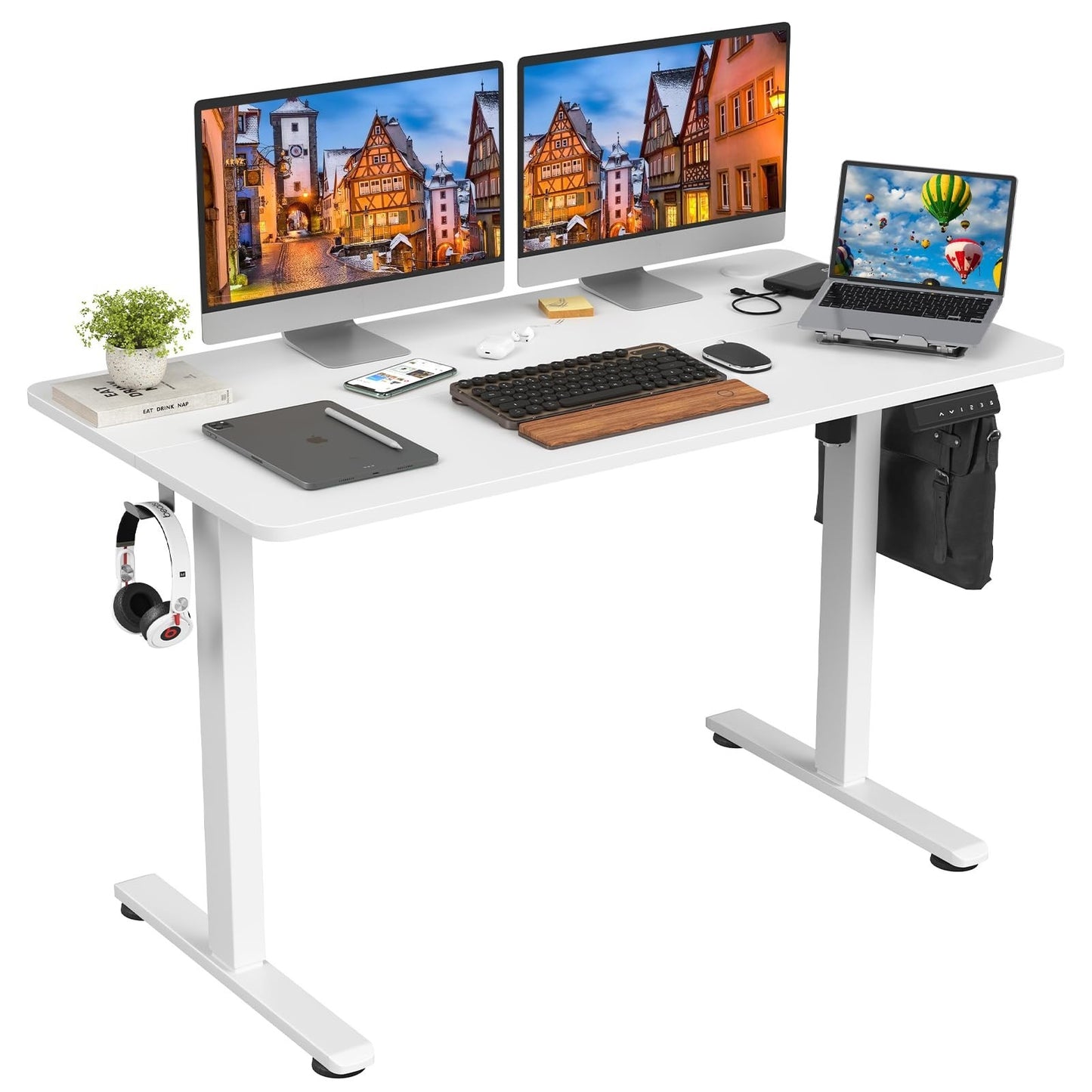 Adjustable Electric Standing Desk - Height Adjustable Sit Stand Home Office Work1
