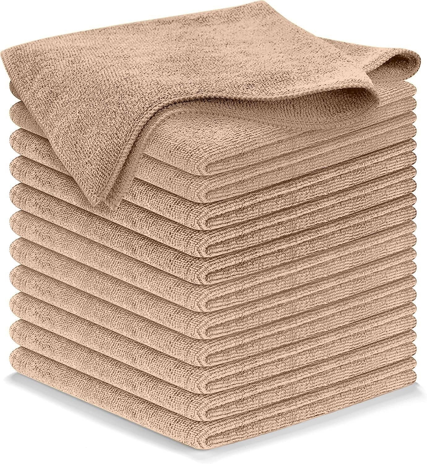 Ultra Absorbent Microfiber Cleaning Cloths 12Pcs 12.5"x12.5" Streak Free Car Tow1