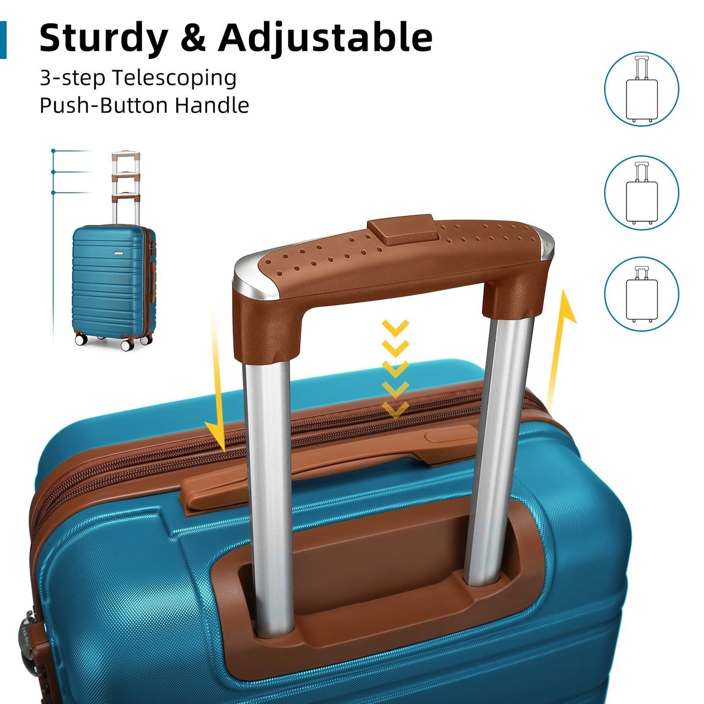 Expandable 6-Piece Luggage Set with 360° Wheels, TSA Lock, Lightweight Hardshell5