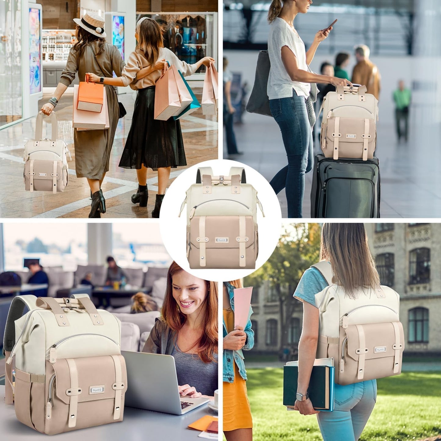 Water-Resistant 15.6" Laptop Backpack for Women - Work, College, Office, Travel5