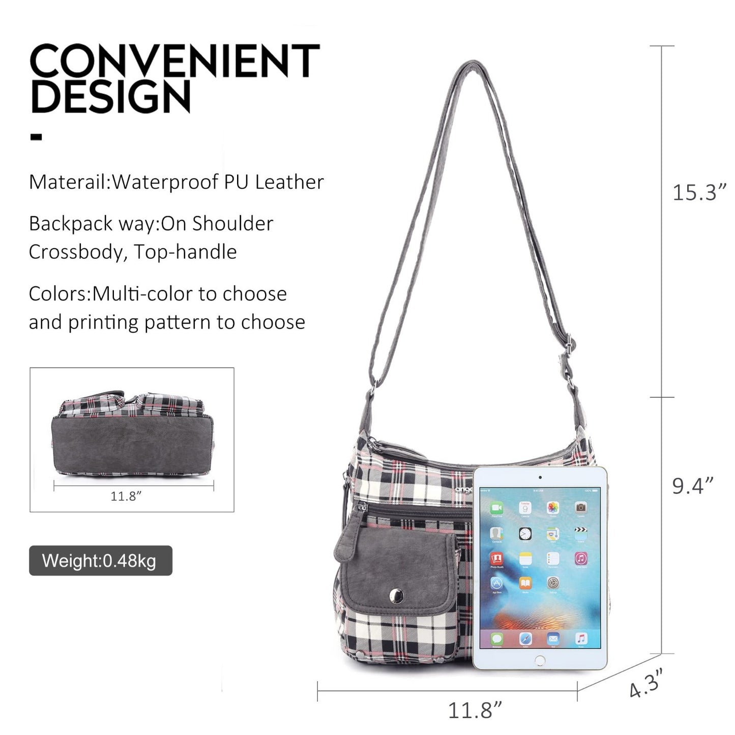Stylish Crossbody Bags for Women   Medium Faux Leather Shoulder Handbags & Purse3