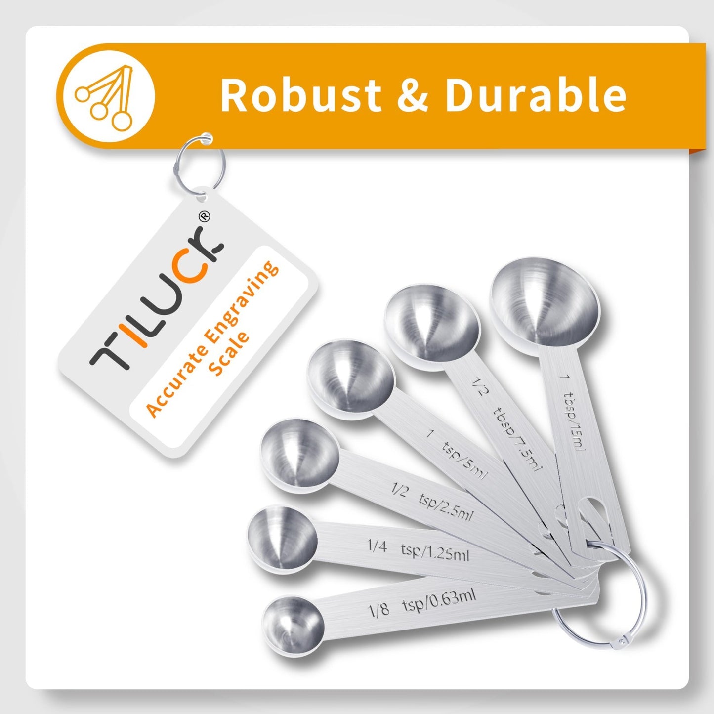 Stainless Steel Measuring Cups & Spoons Set   Nesting Kitchen Gadgets for Cookin4
