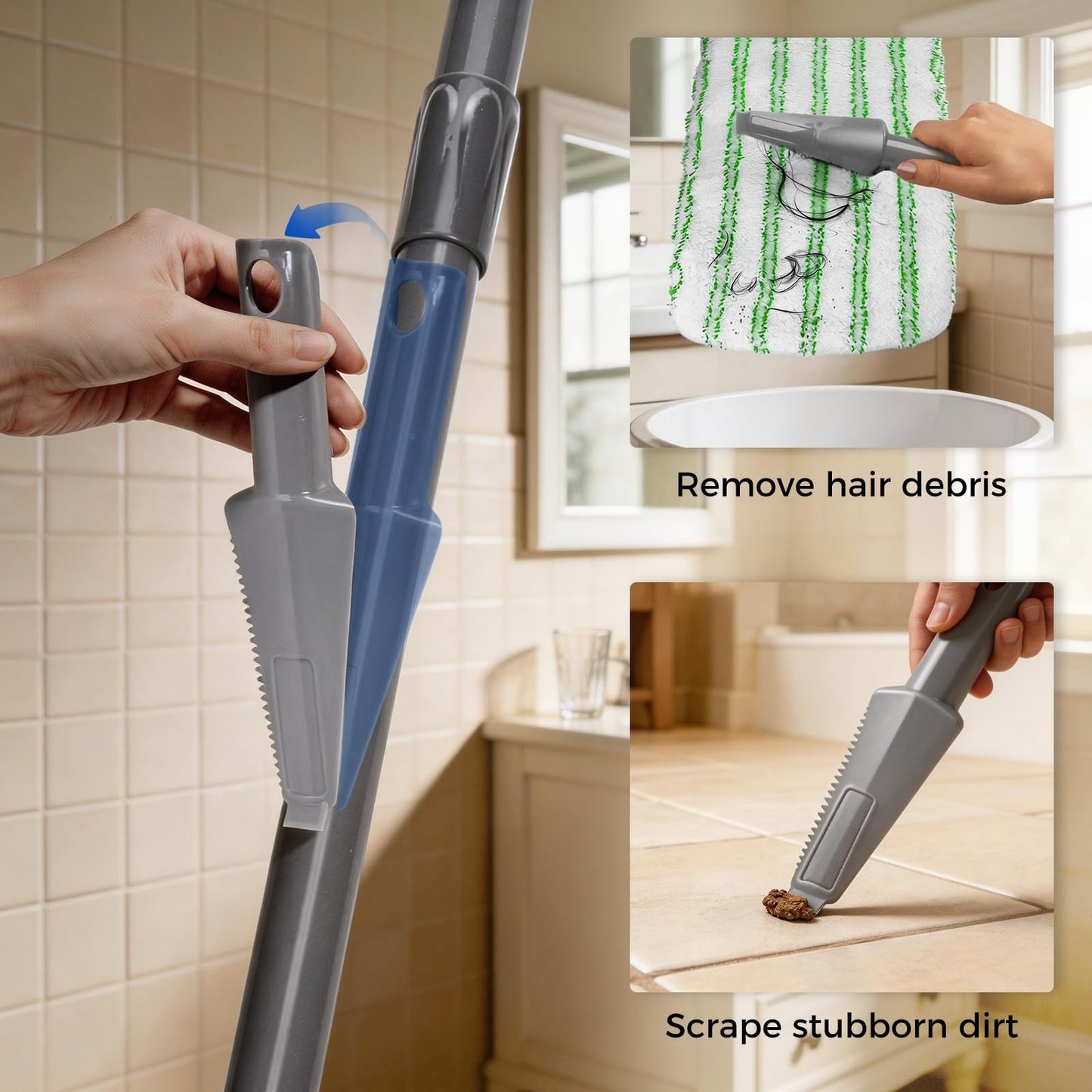 Microfiber Flat Mop 16" with 5 Washable Pads - Efficient Floor Cleaning Tool6