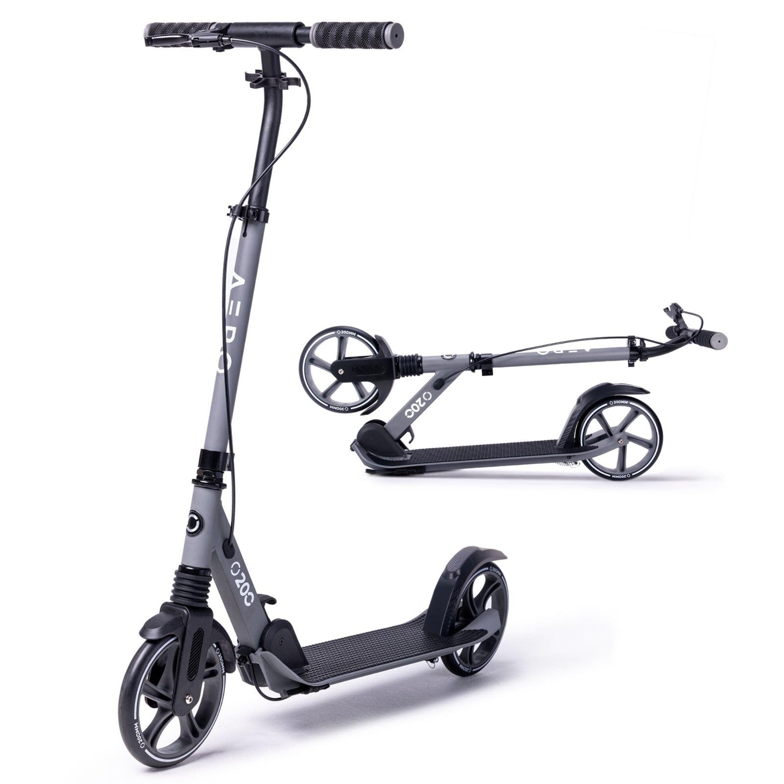 Big Wheel Kick Scooter for Kids 6-12, Teens & Adults - Adjustable Height, Smooth1