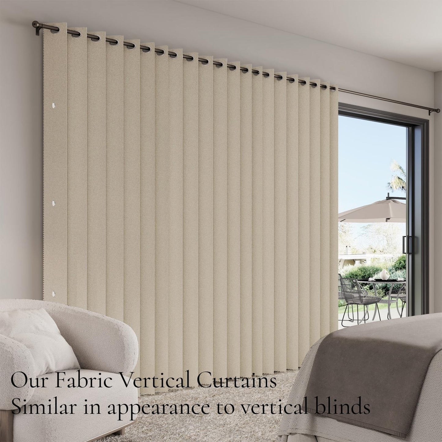 100% Blackout Pleated Curtains with Magnetic Closure, Patio Door Drapes, 1 Panel8