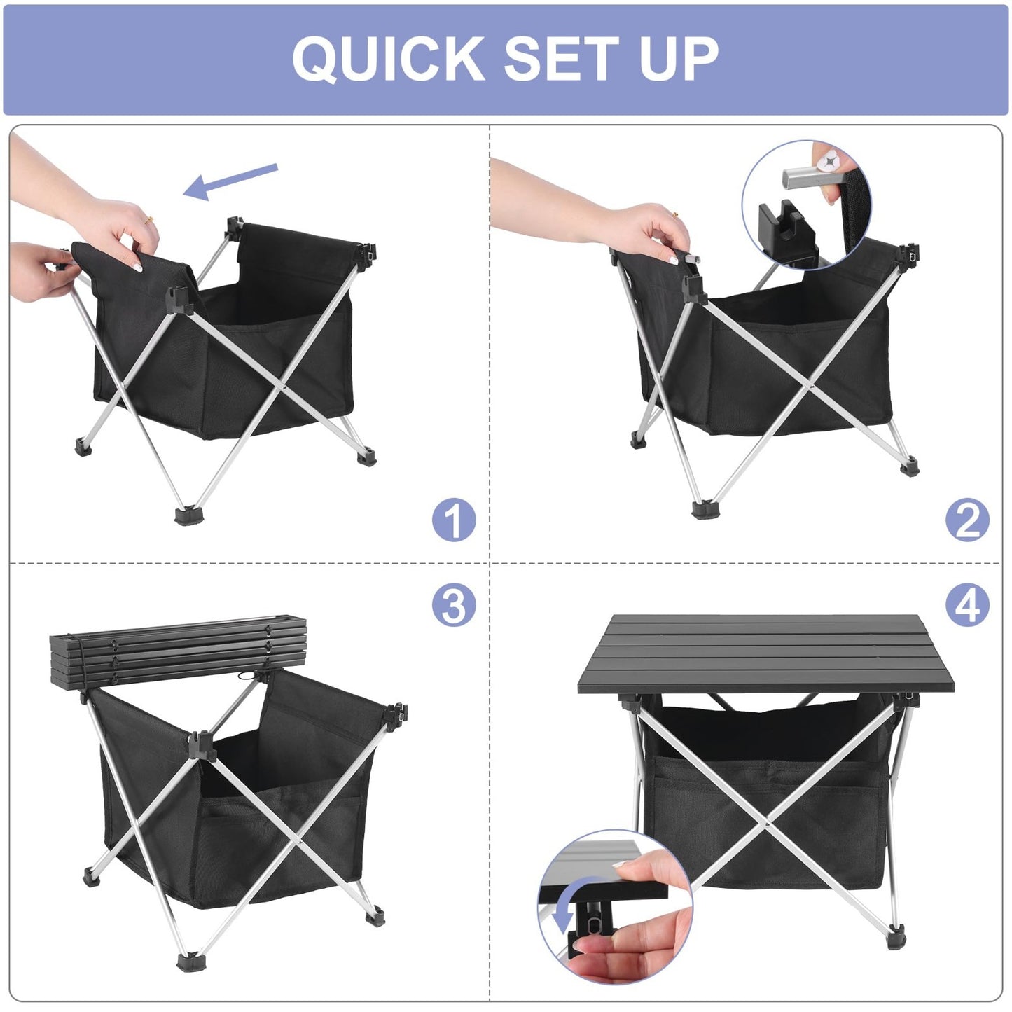 **Optimized eBay Title:**  Ultralight Portable Camping Table with Storage Bag -3