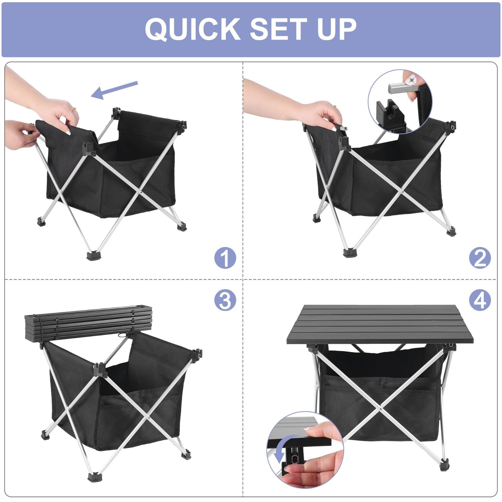 **Optimized eBay Title:**  Ultralight Portable Camping Table with Storage Bag -3