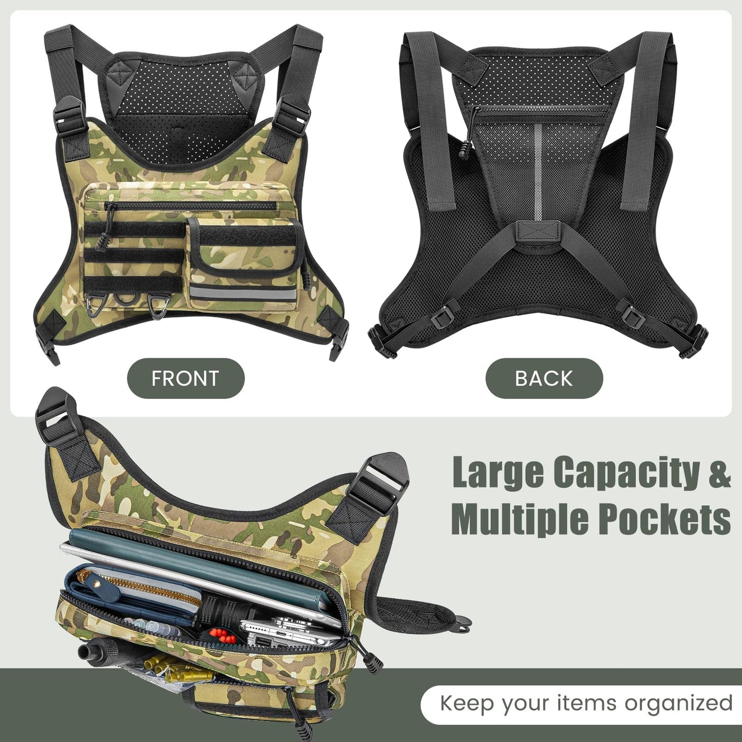 Optimized eBay Title:  "Unisex Chest Bag for Outdoor Sports - Running, Cycling,5