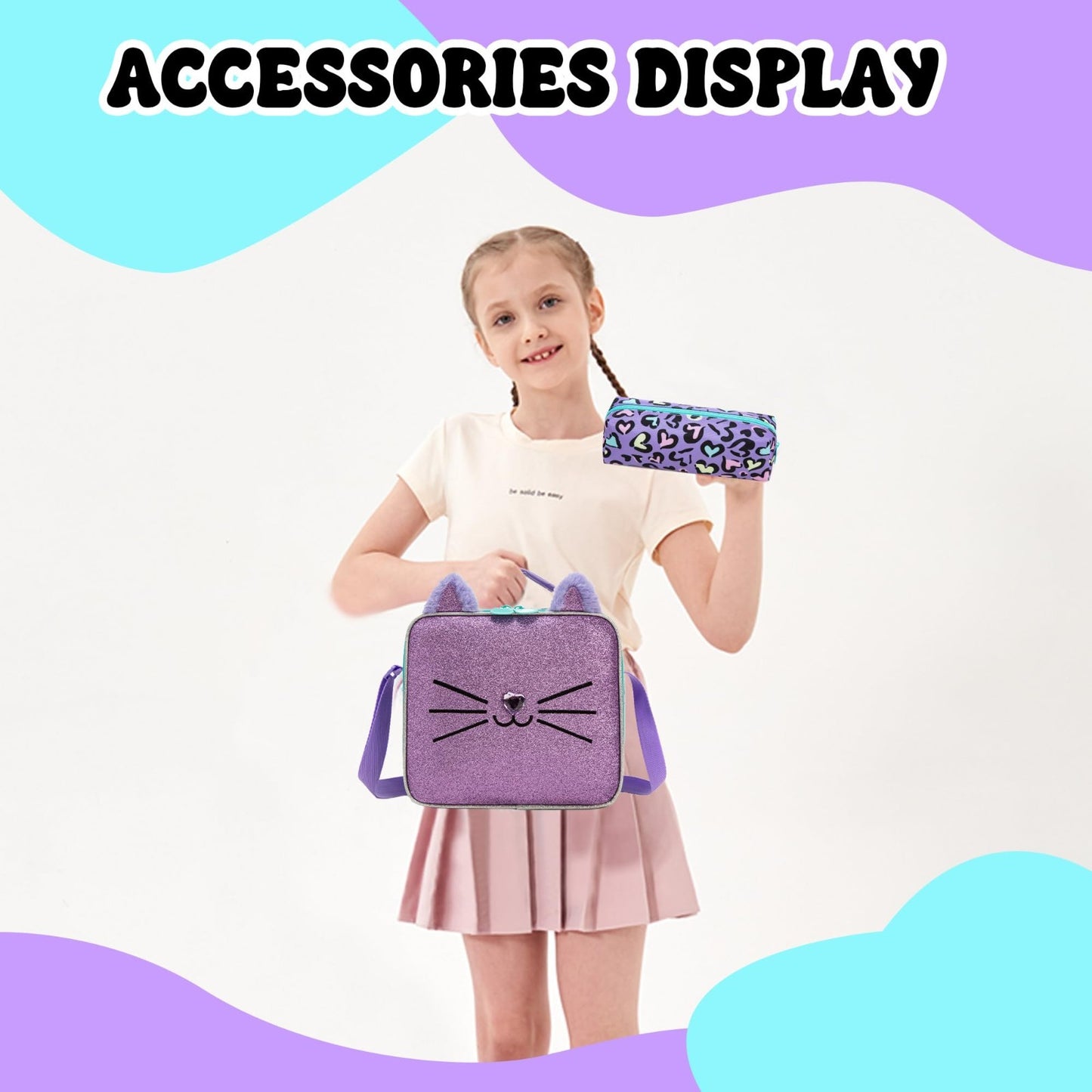 Cute Rolling Backpack for Girls   Wheeled Carry On Bag for Elementary Students5