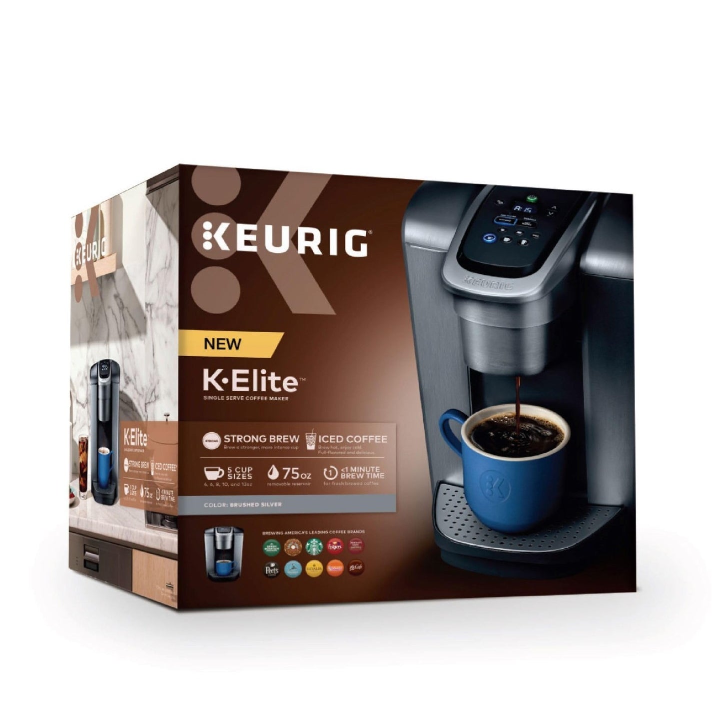 Single Serve Coffee Maker with Strength Control, Iced Coffee, 8-12oz Brew Size,12