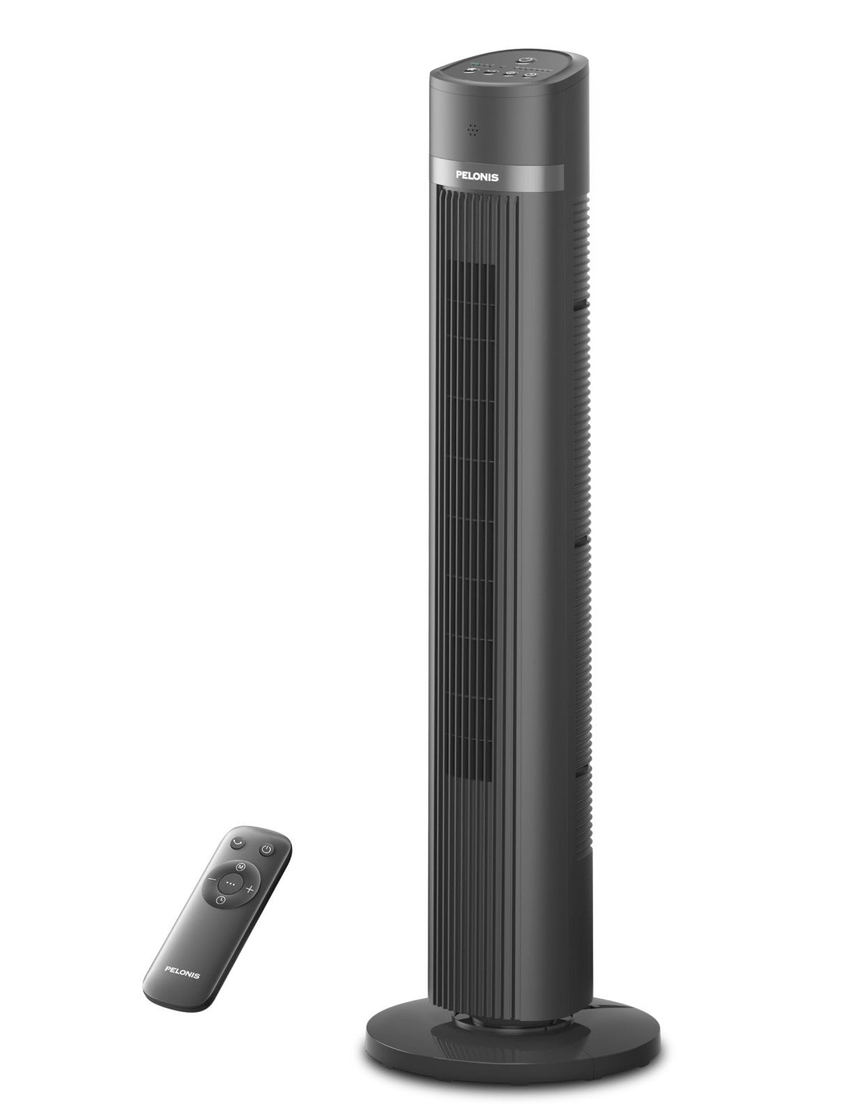 40" Bladeless Tower Fan with Remote, 90° Oscillation, 3 Speeds, Quiet 27dB, Time1