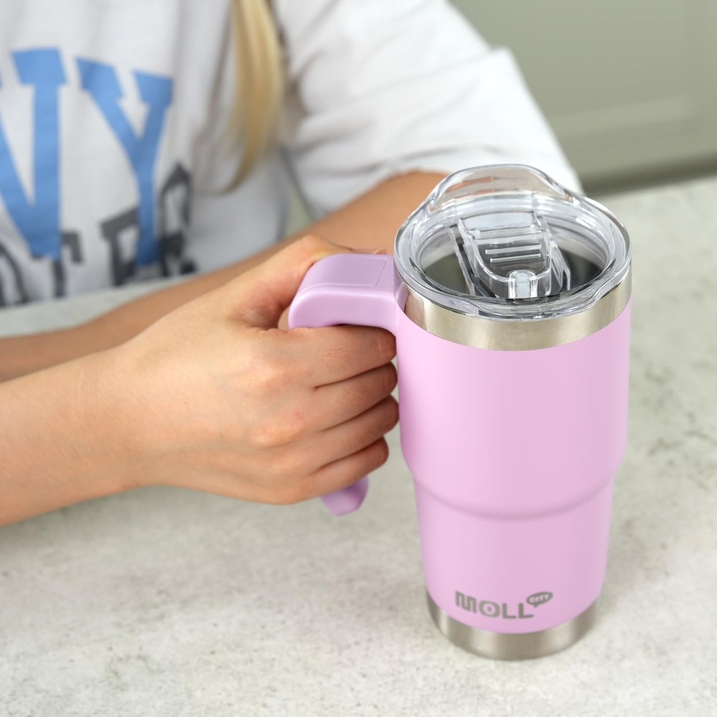 Kids Insulated Tumbler 16oz   Stainless Steel Double Wall Travel Mug with Lid &7