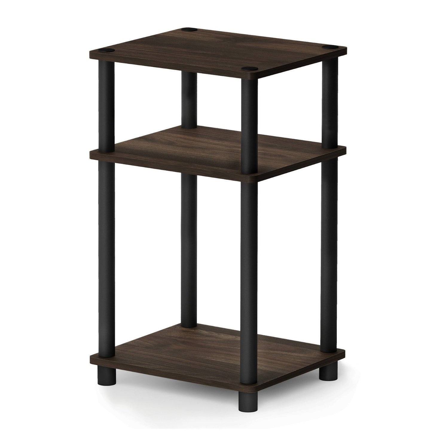 3-Tier Side Table with Open Shelves, Nightstand, Toolless Assembly for Living Ro7