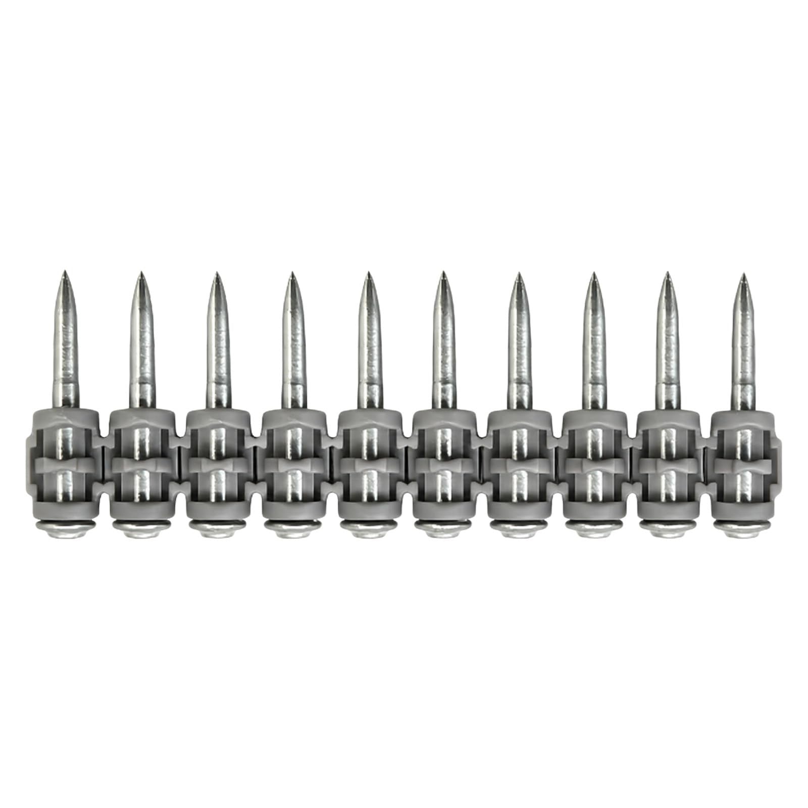 1" Collated Concrete Nails 1000pcs - Full Round Head Steel Pins for Drywall, Met3
