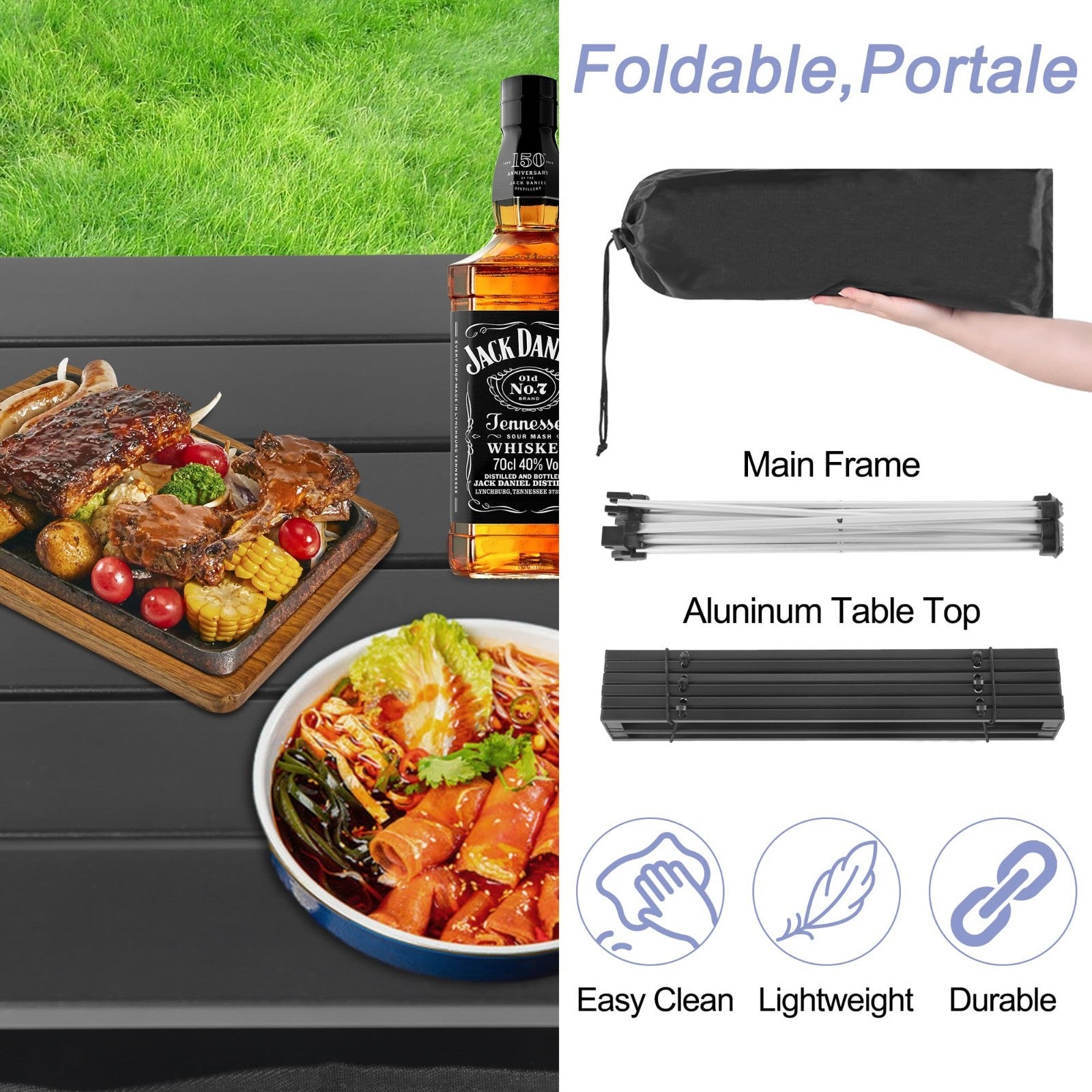 **Optimized eBay Title:**  Ultralight Portable Camping Table with Storage Bag -4