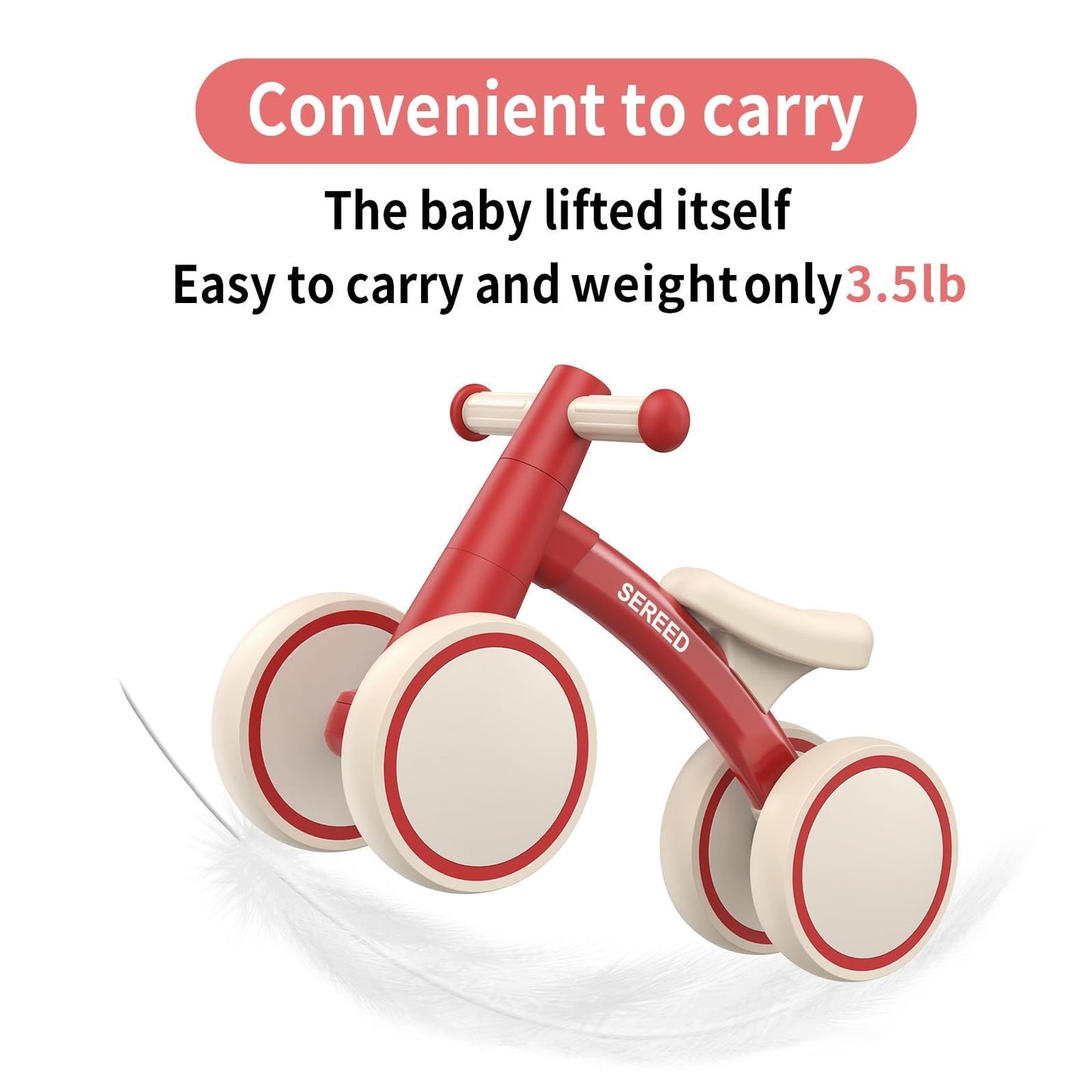 Toddler Balance Bike for 1 Year Old   4 Wheels, First Birthday Gift, 12 24 Month3