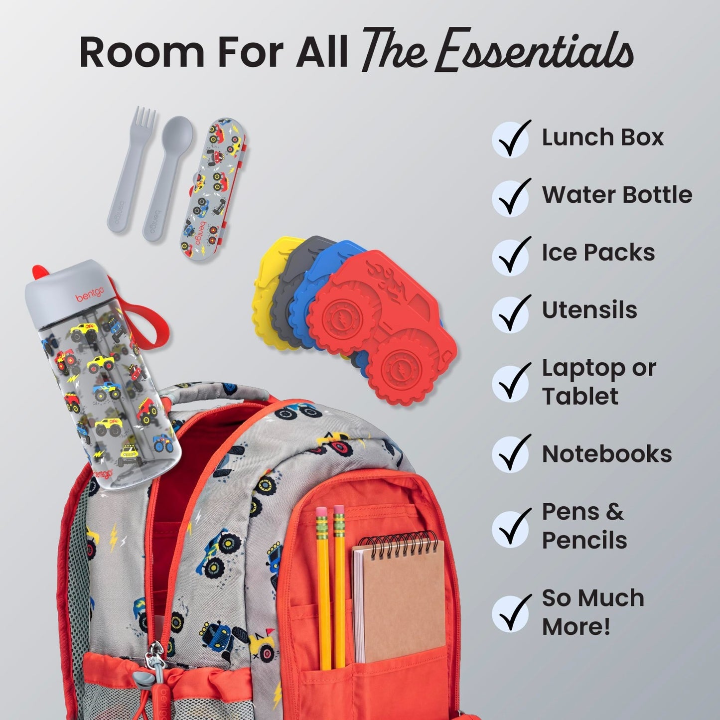 Kids 2 in 1 Backpack & Insulated Lunch Bag Set with Padded Straps   Durable & St6