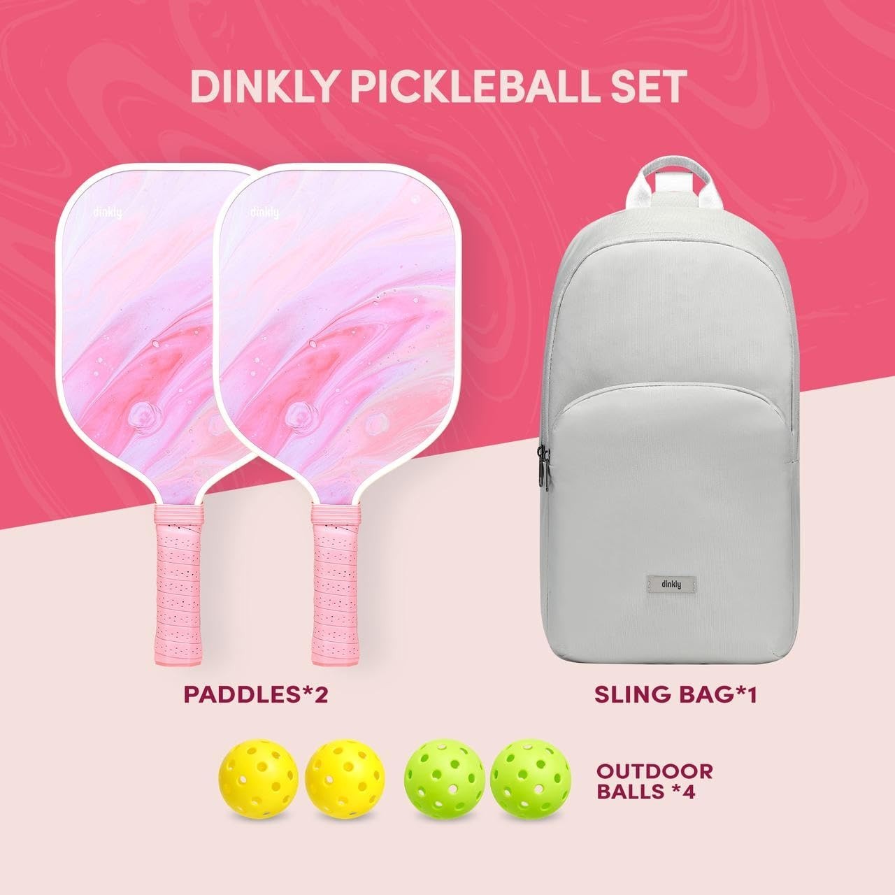 Pickleball Paddle Set of 2/4, USAPA Approved Graphite/Fiberglass Rackets, Balls8